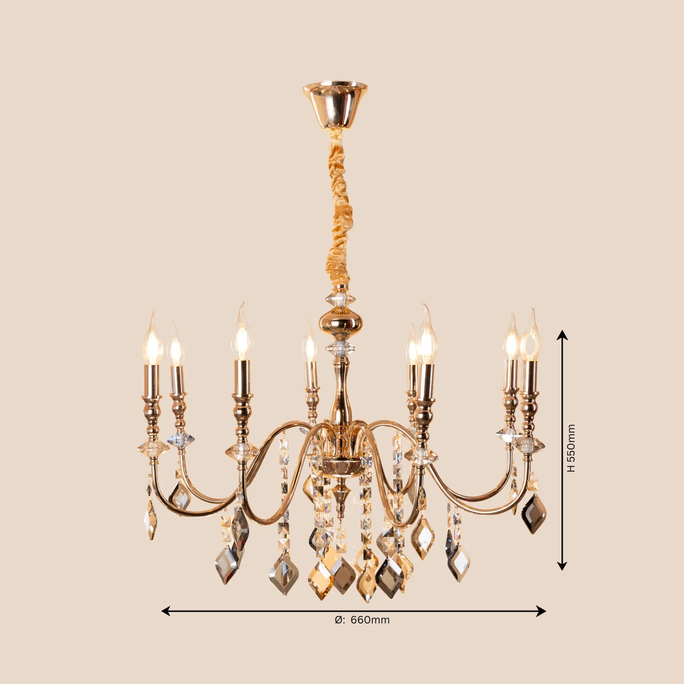 Aurum Elegance Chandelier - Teenbatti