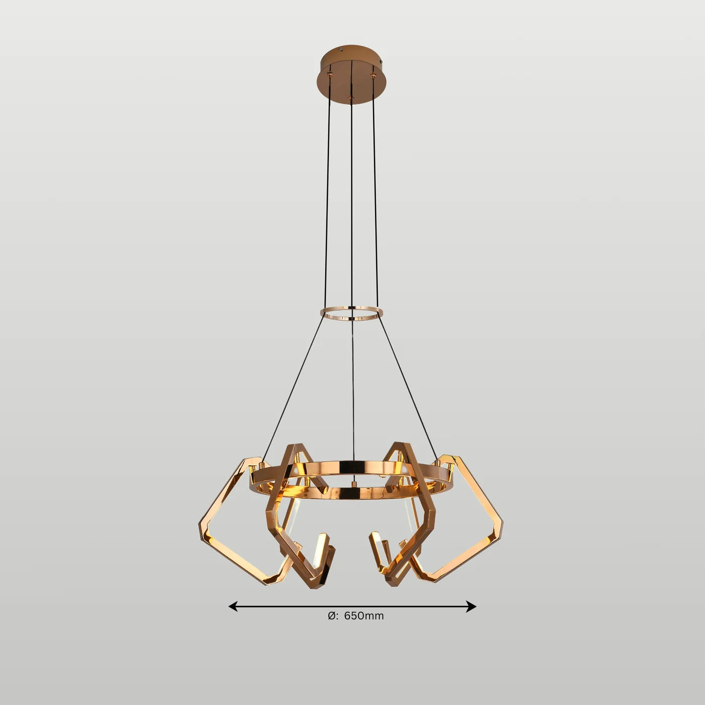 Geometric Harmony Chandelier - Teenbatti