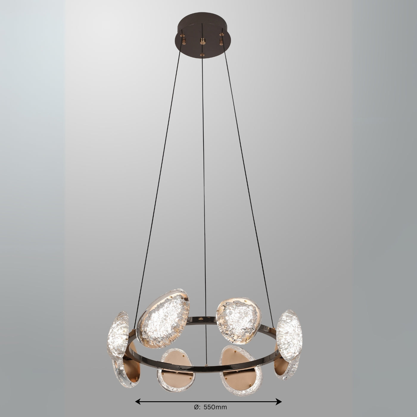 Glacier Glow Chandelier - Teenbatti