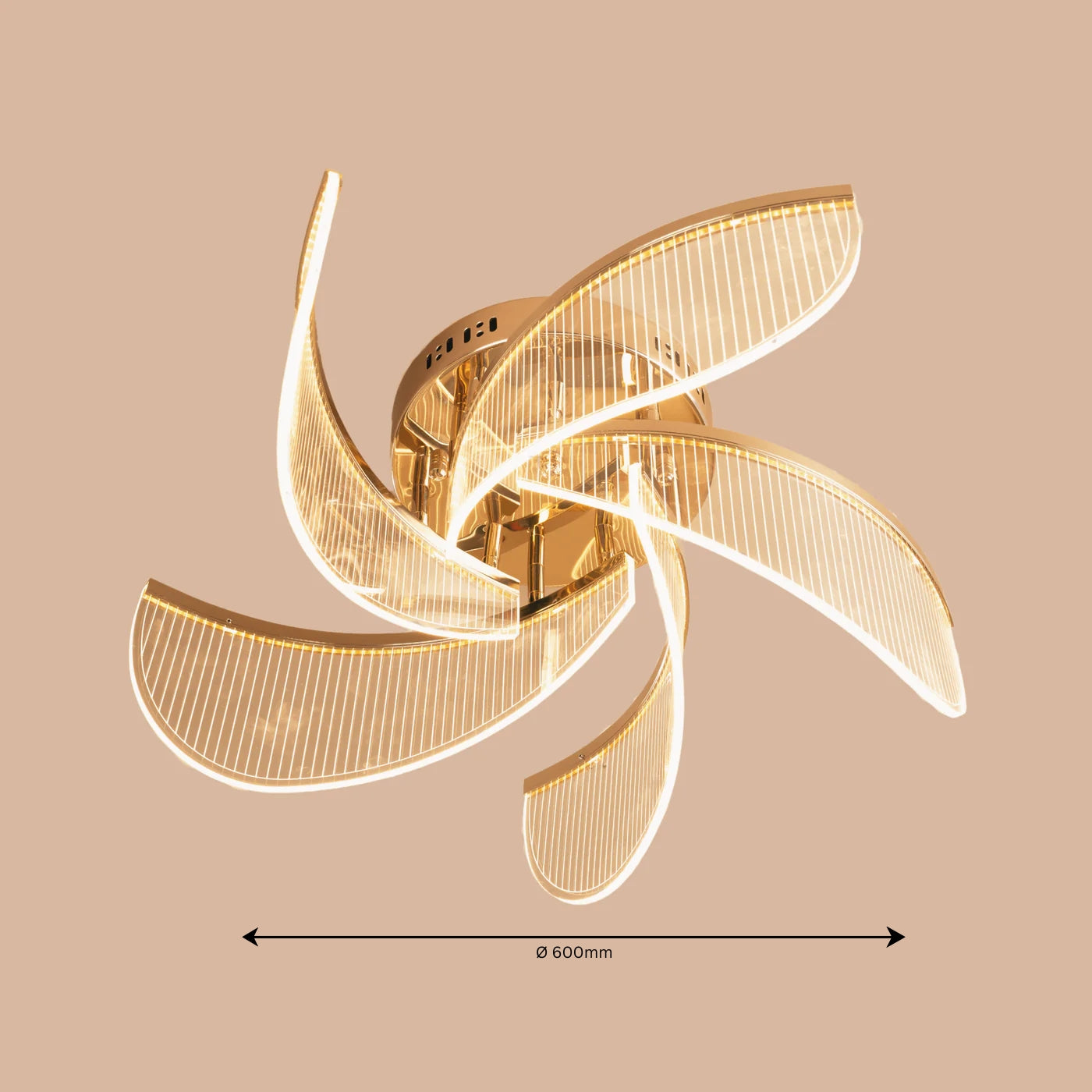 Golden Radiance Ceiling Light - Teenbatti