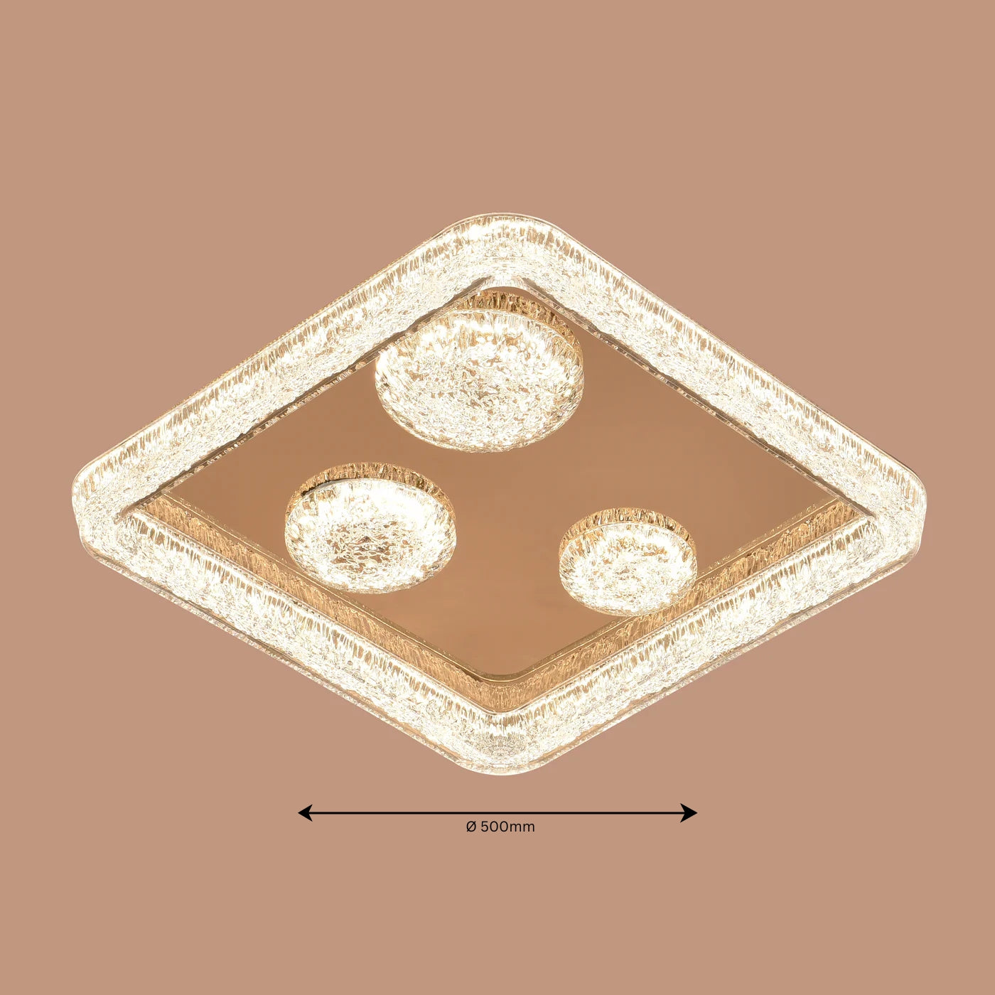 Icicle Bloom Square Ceiling Light - Teenbatti