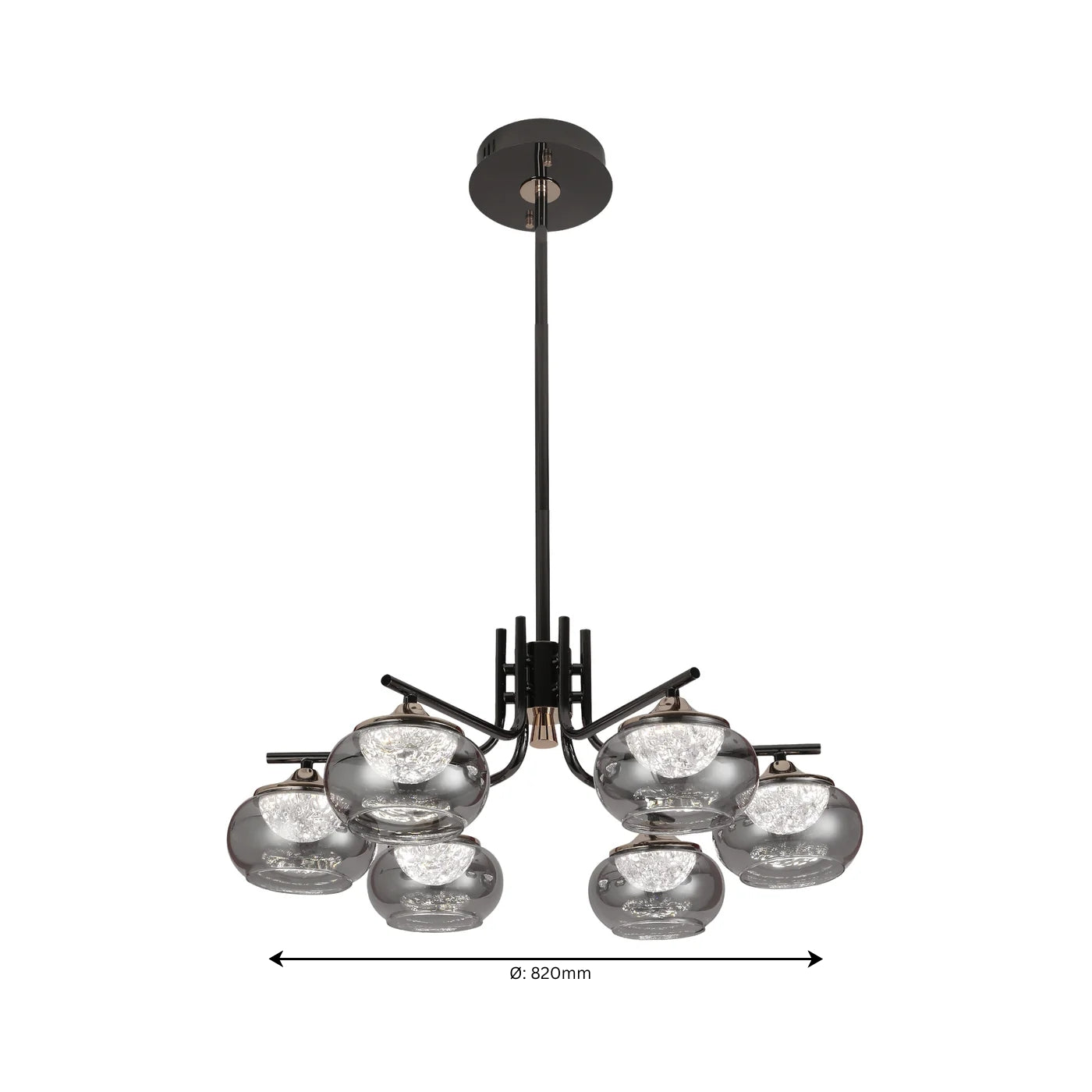 Smoked Ember Chandelier - Teenbatti