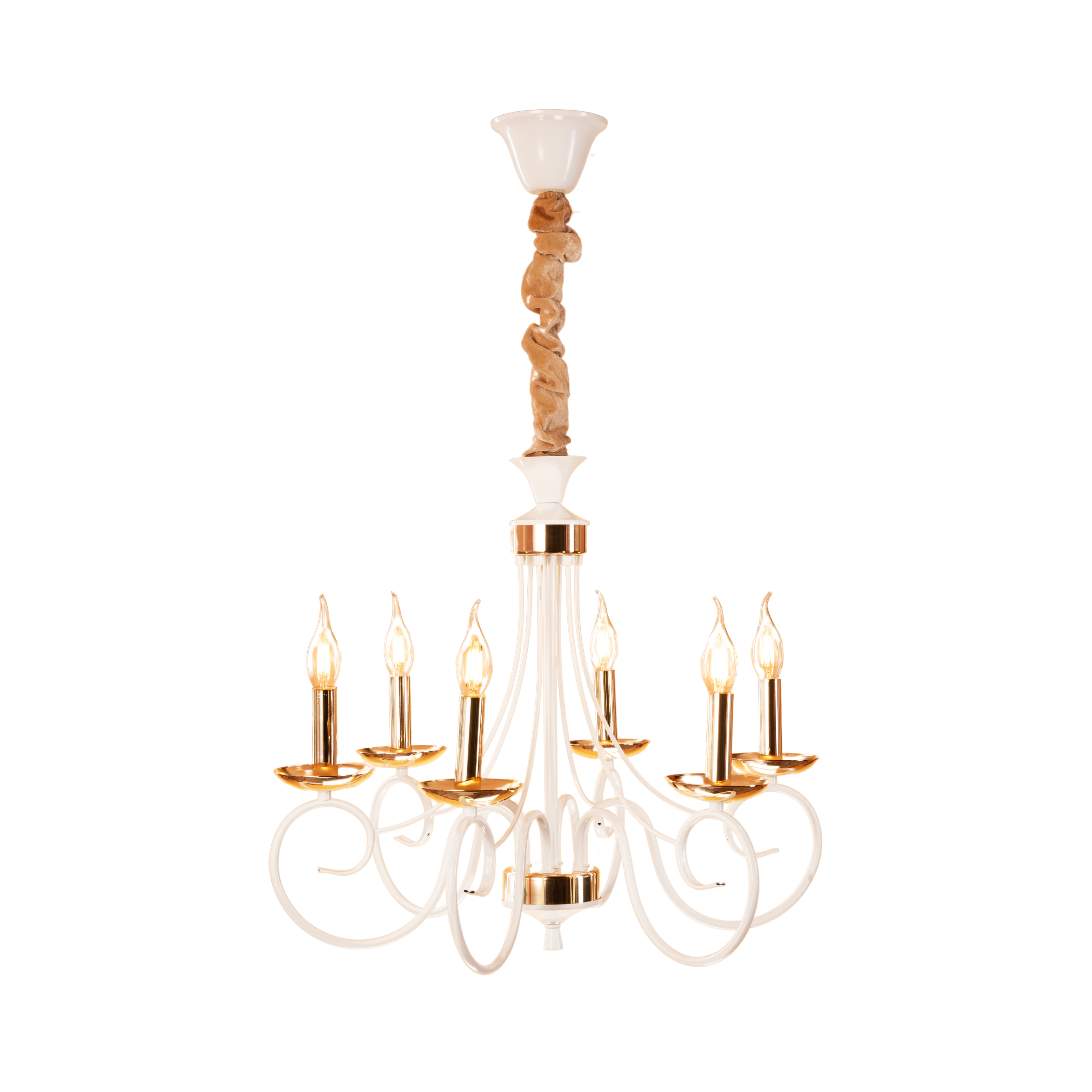 Whimsical White Chandelier - Teenbatti