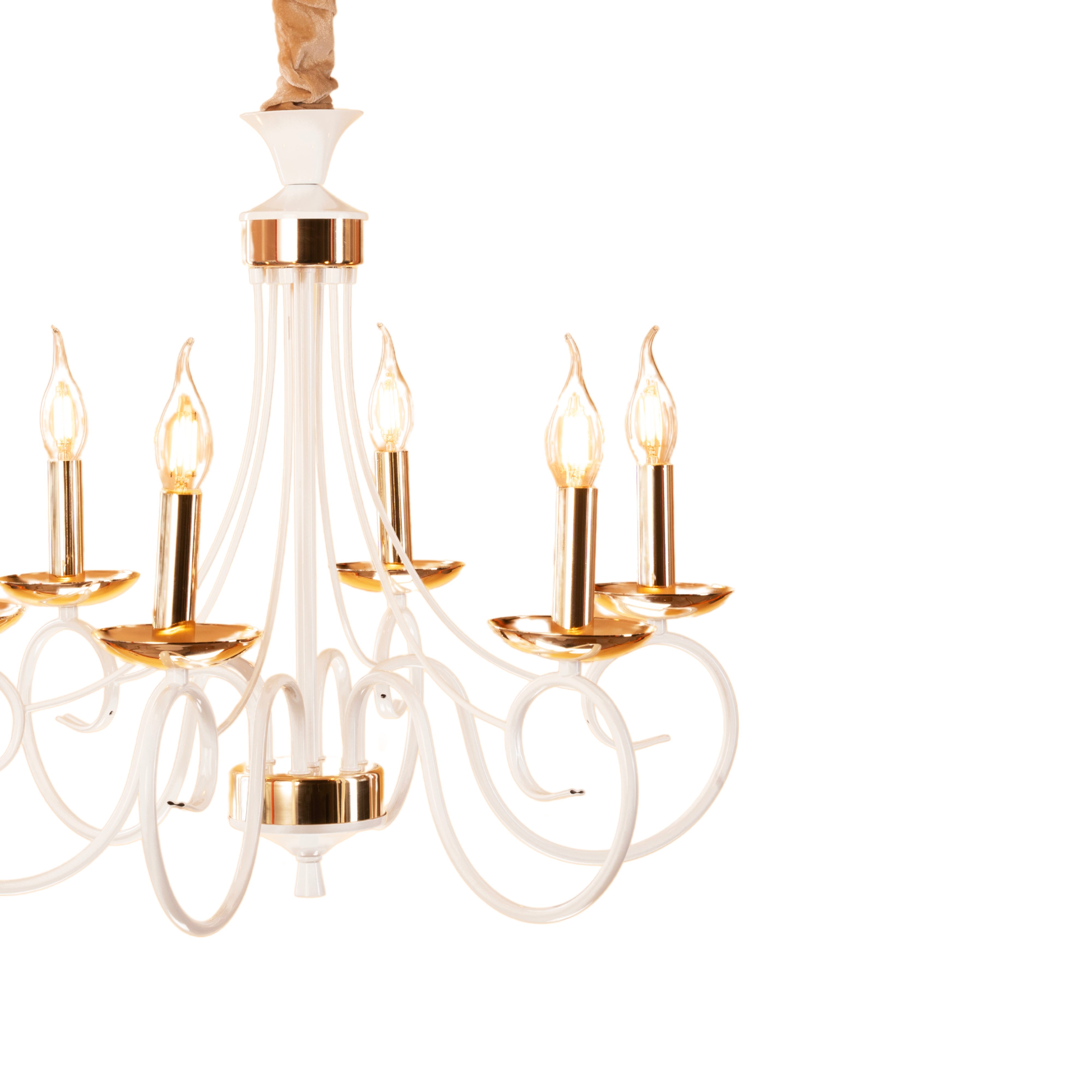 Whimsical White Chandelier - Teenbatti