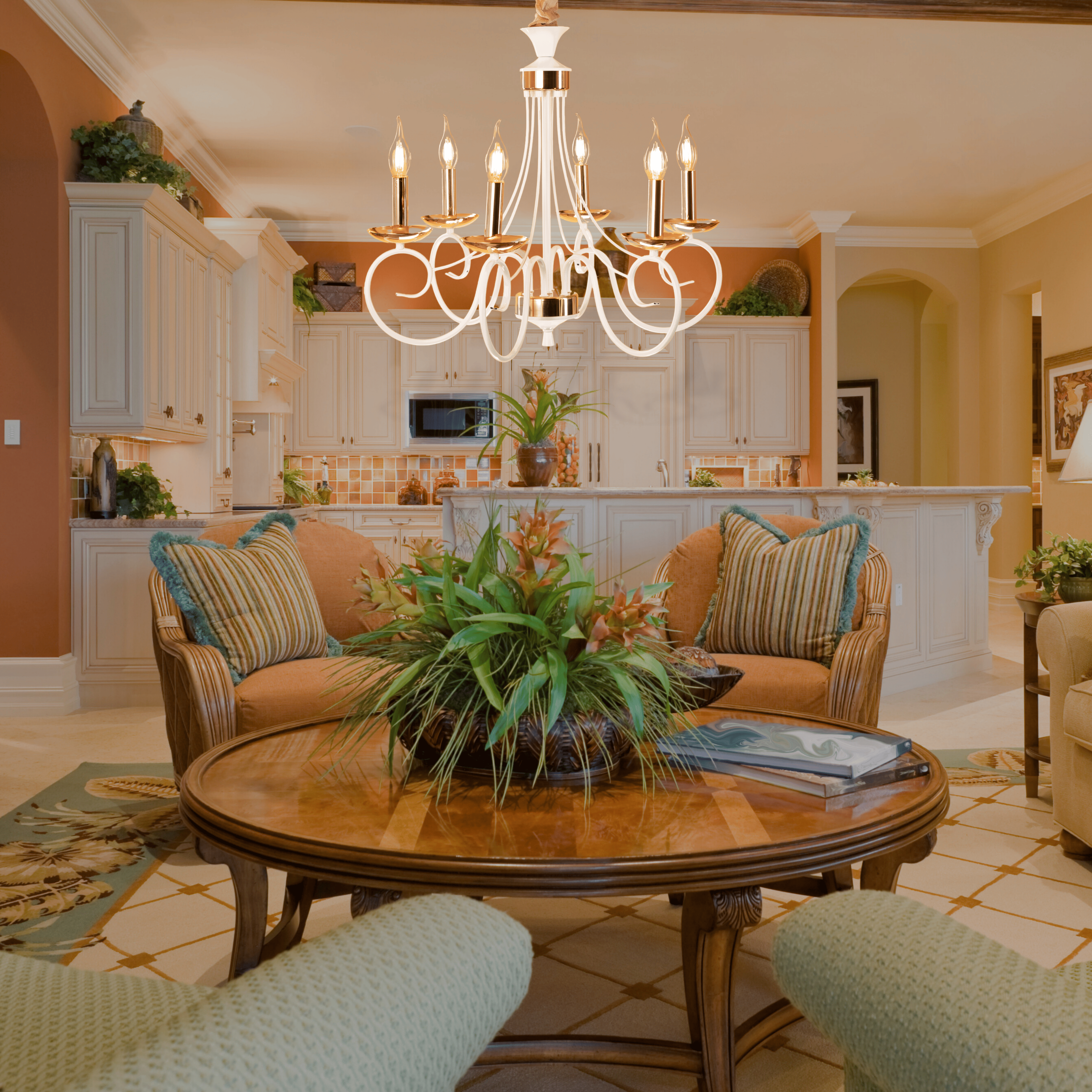 Whimsical White Chandelier - Teenbatti