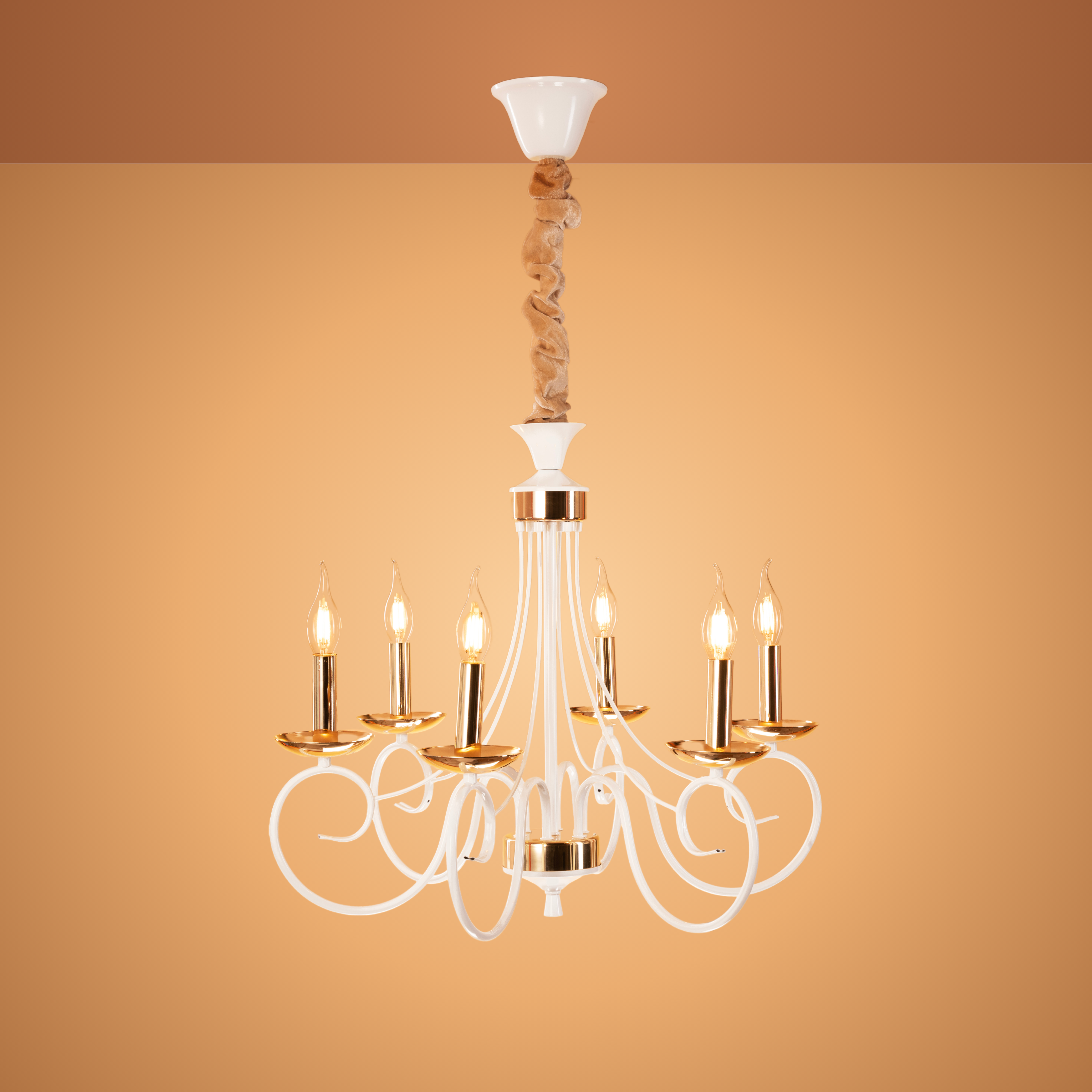 Whimsical White Chandelier - Teenbatti