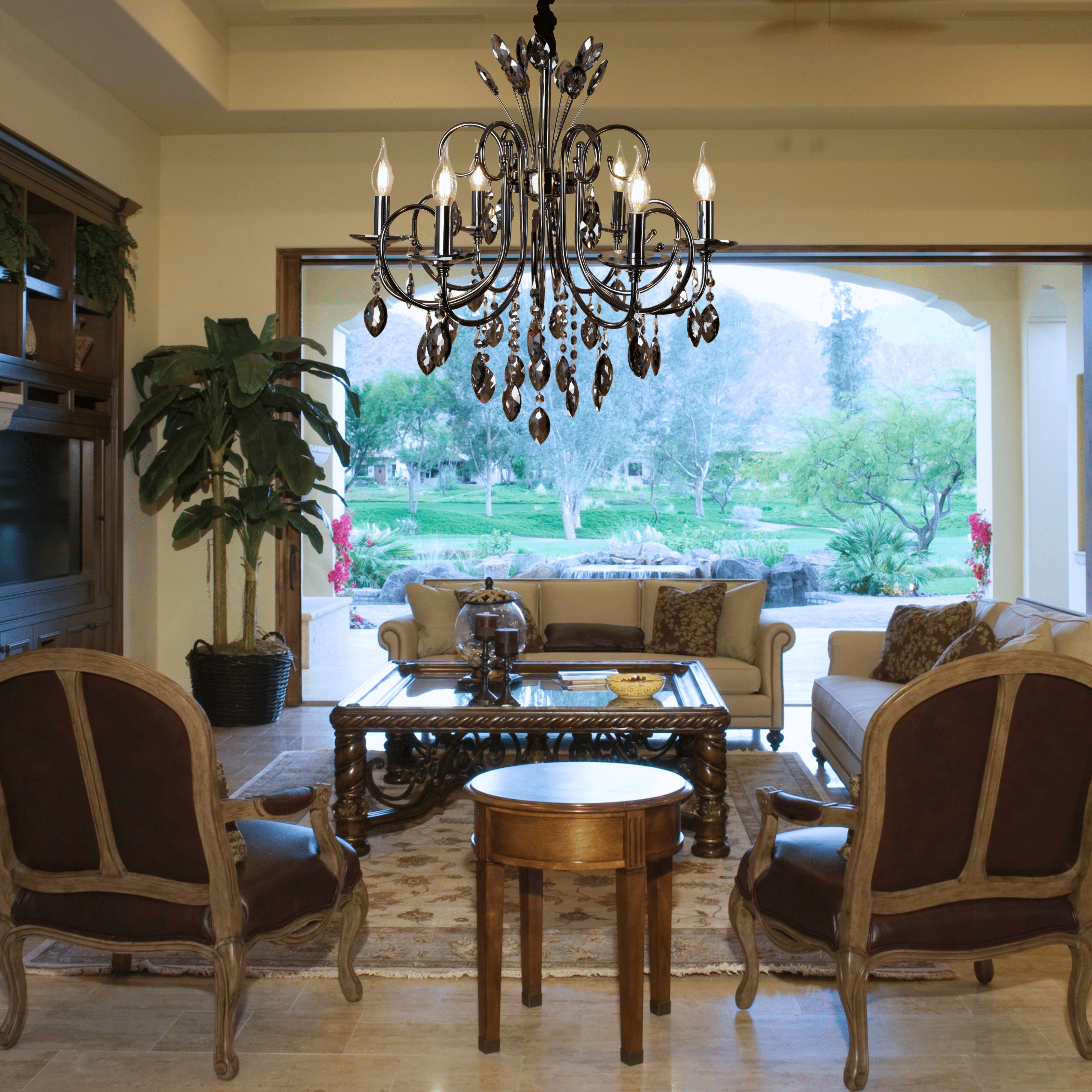 Crown Crystal Chandelier - Teenbatti