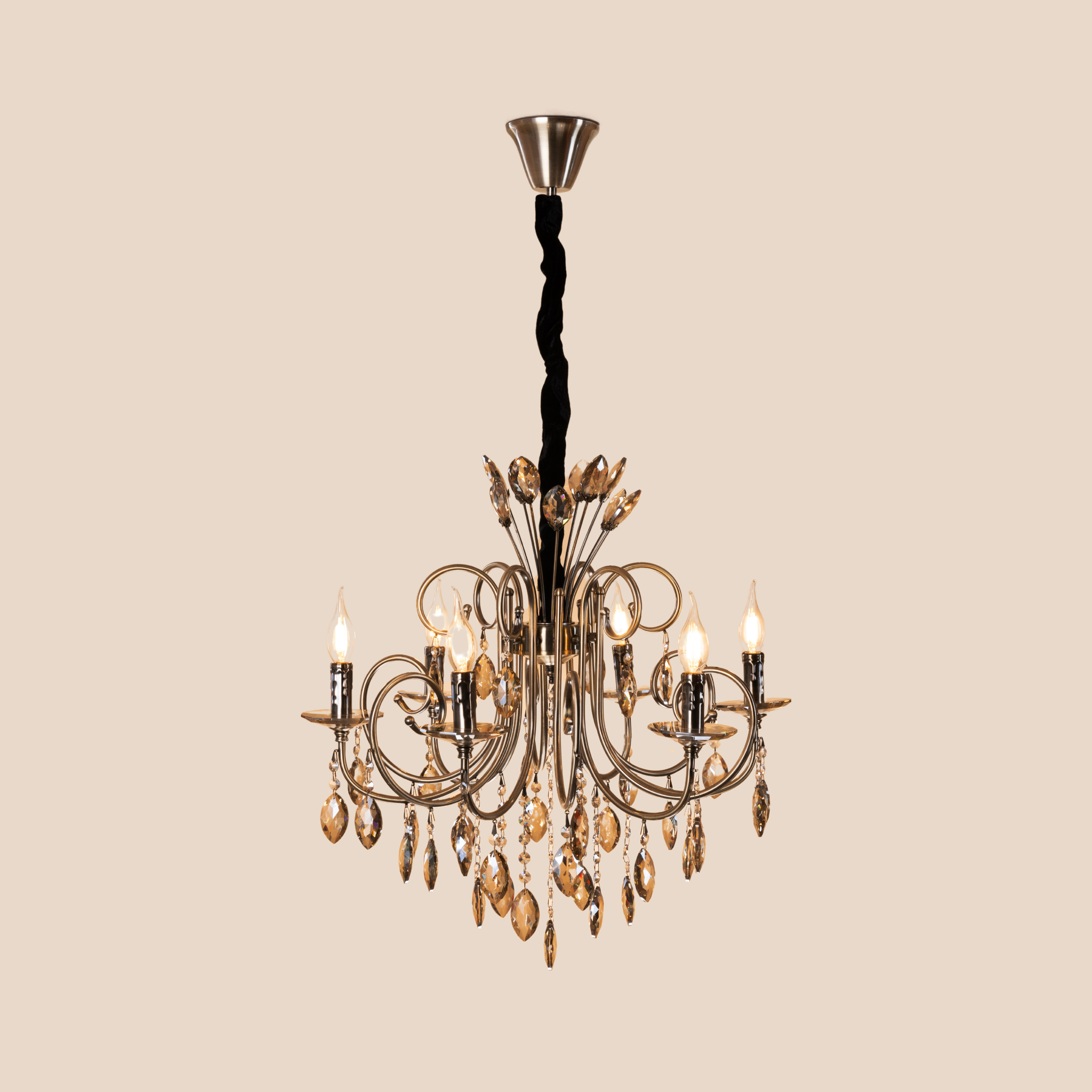 Crown Crystal Chandelier - Teenbatti