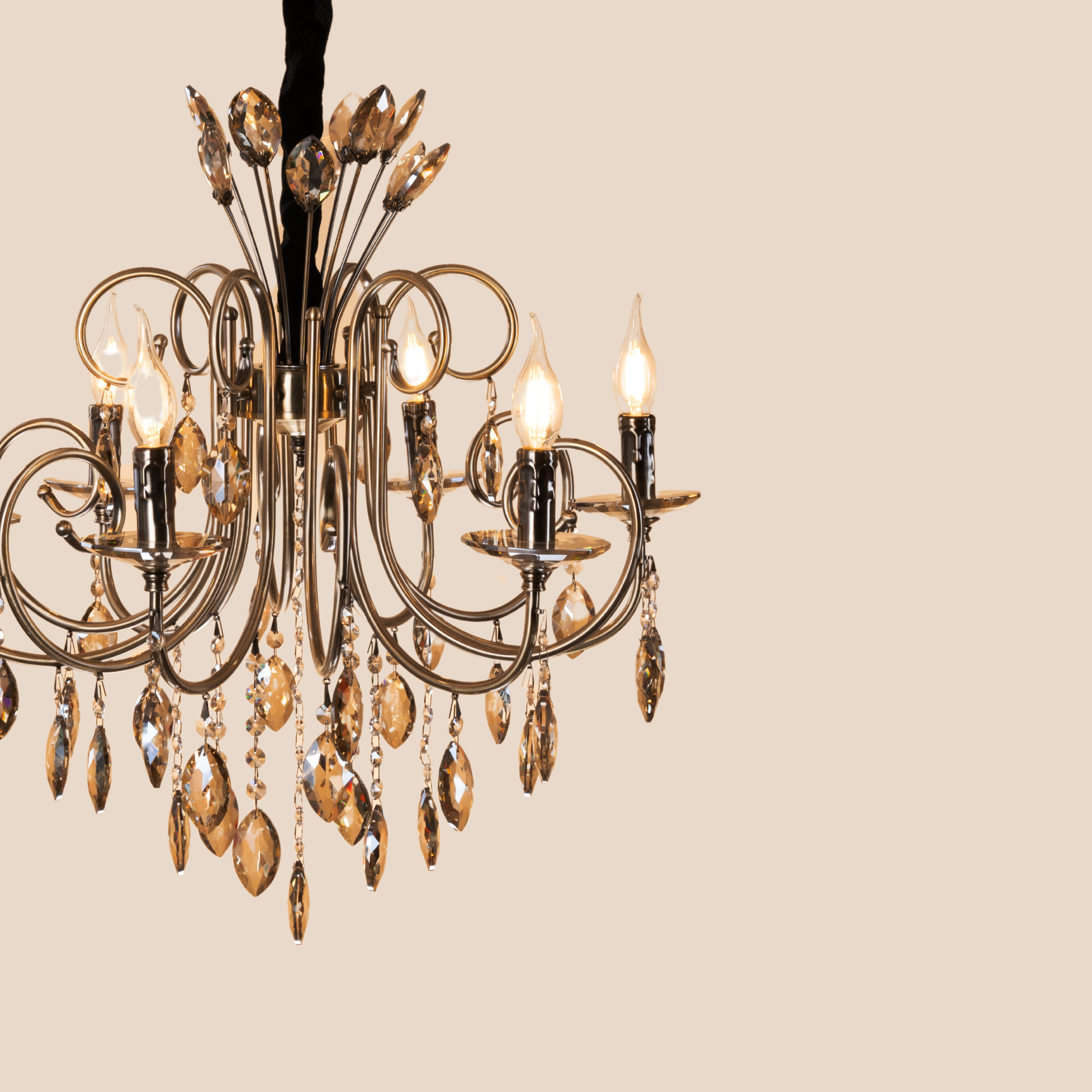 Crown Crystal Chandelier - Teenbatti