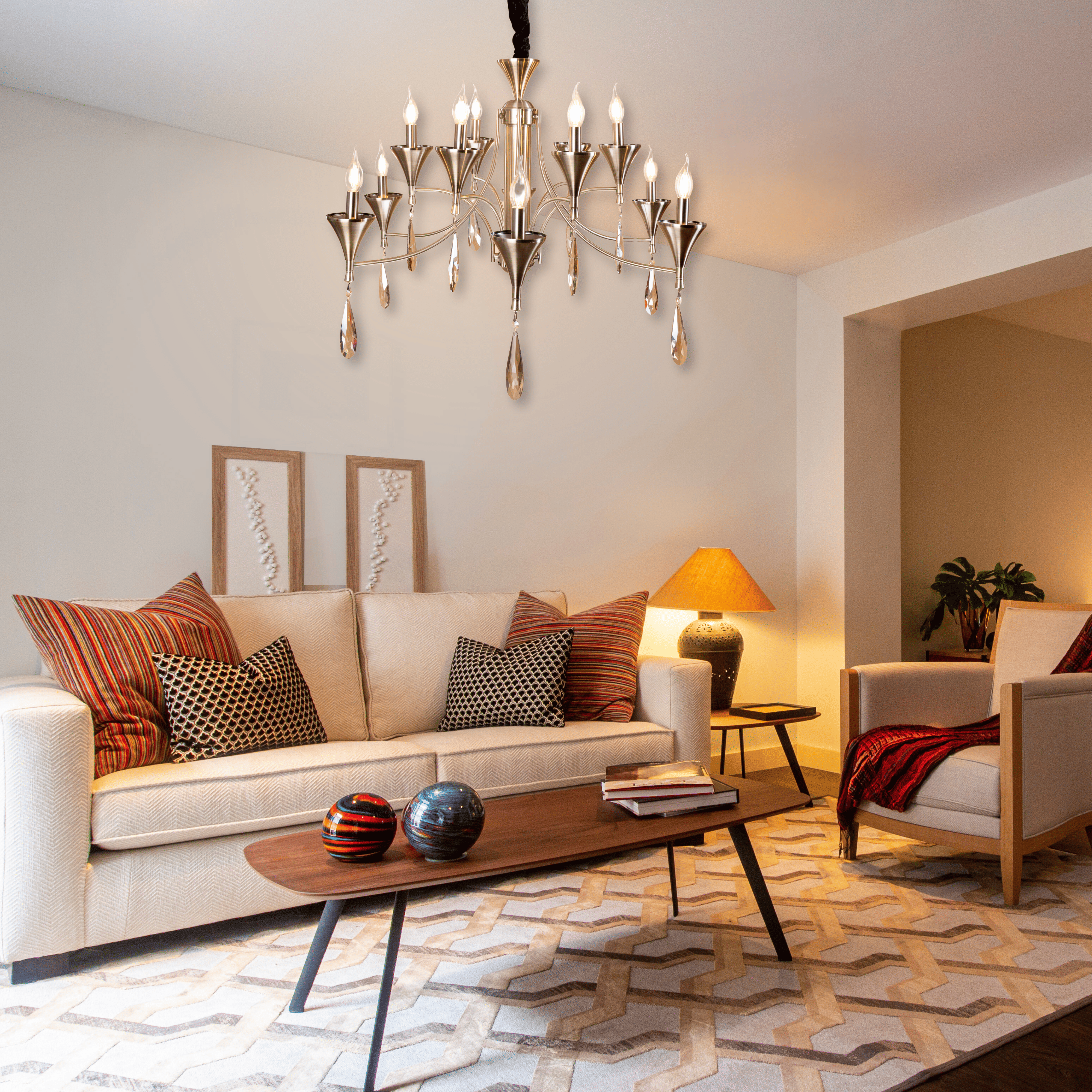 Grand Manor Chandelier - Teenbatti