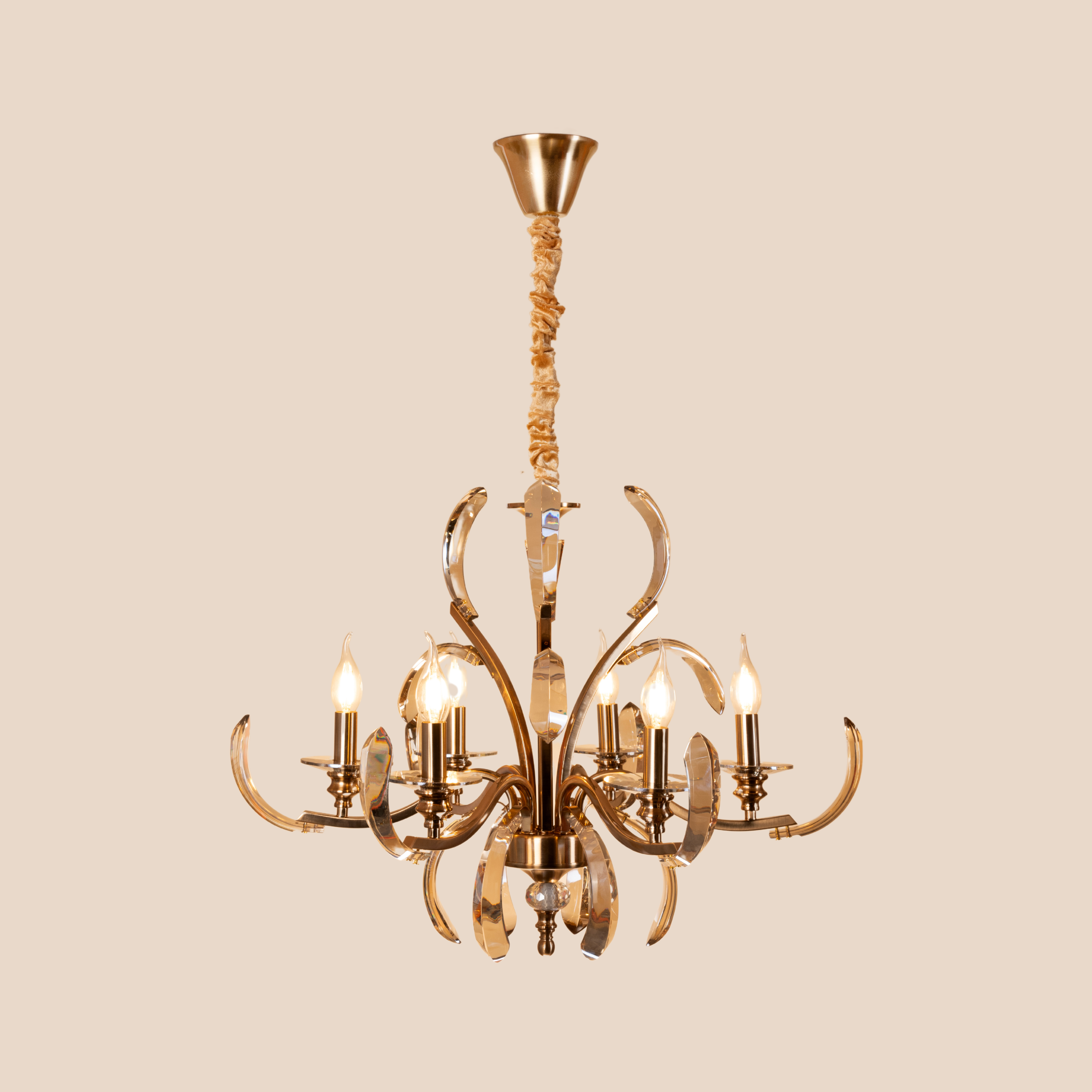 Crystal Arc Chandelier - Teenbatti