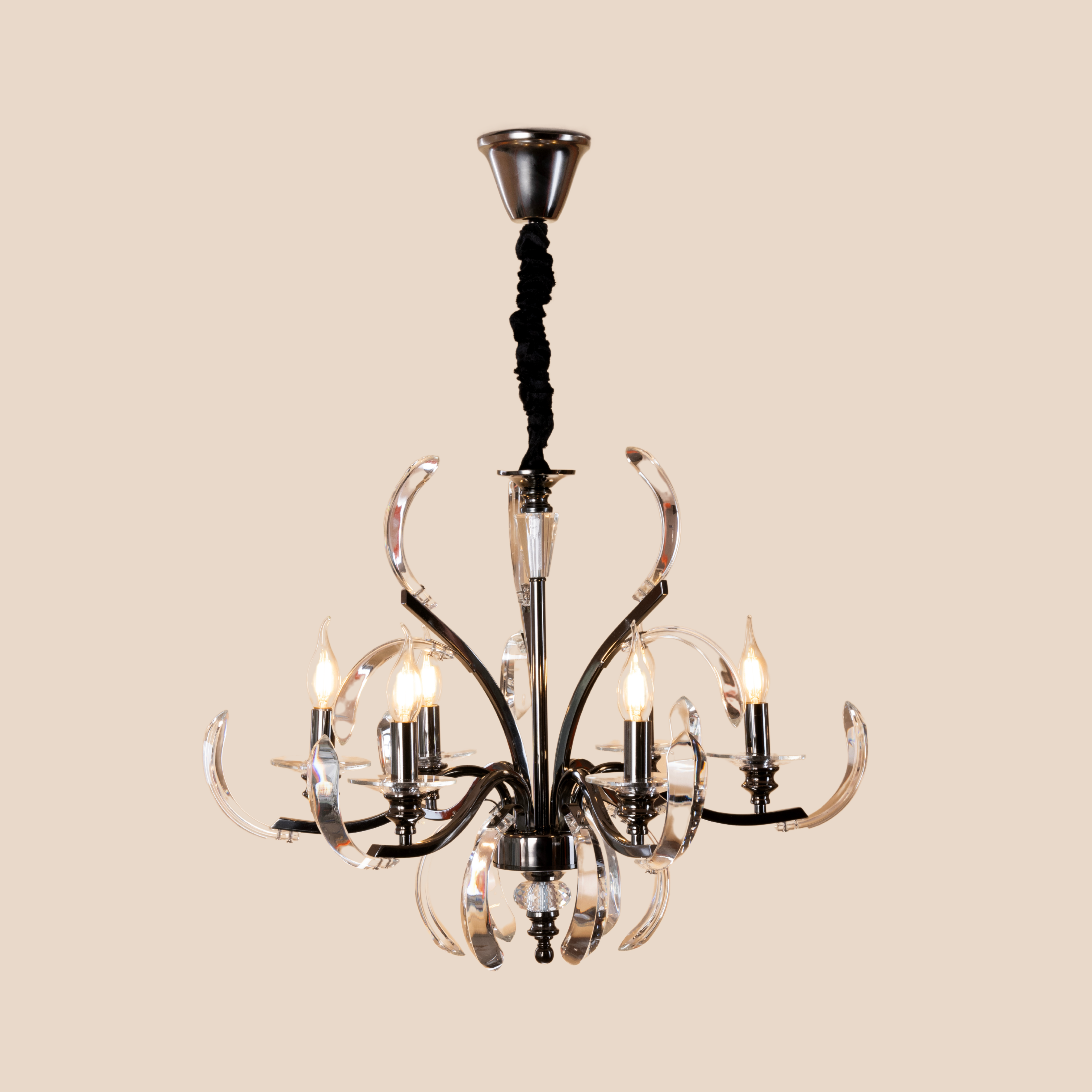 Crystal Arc Chandelier - Teenbatti
