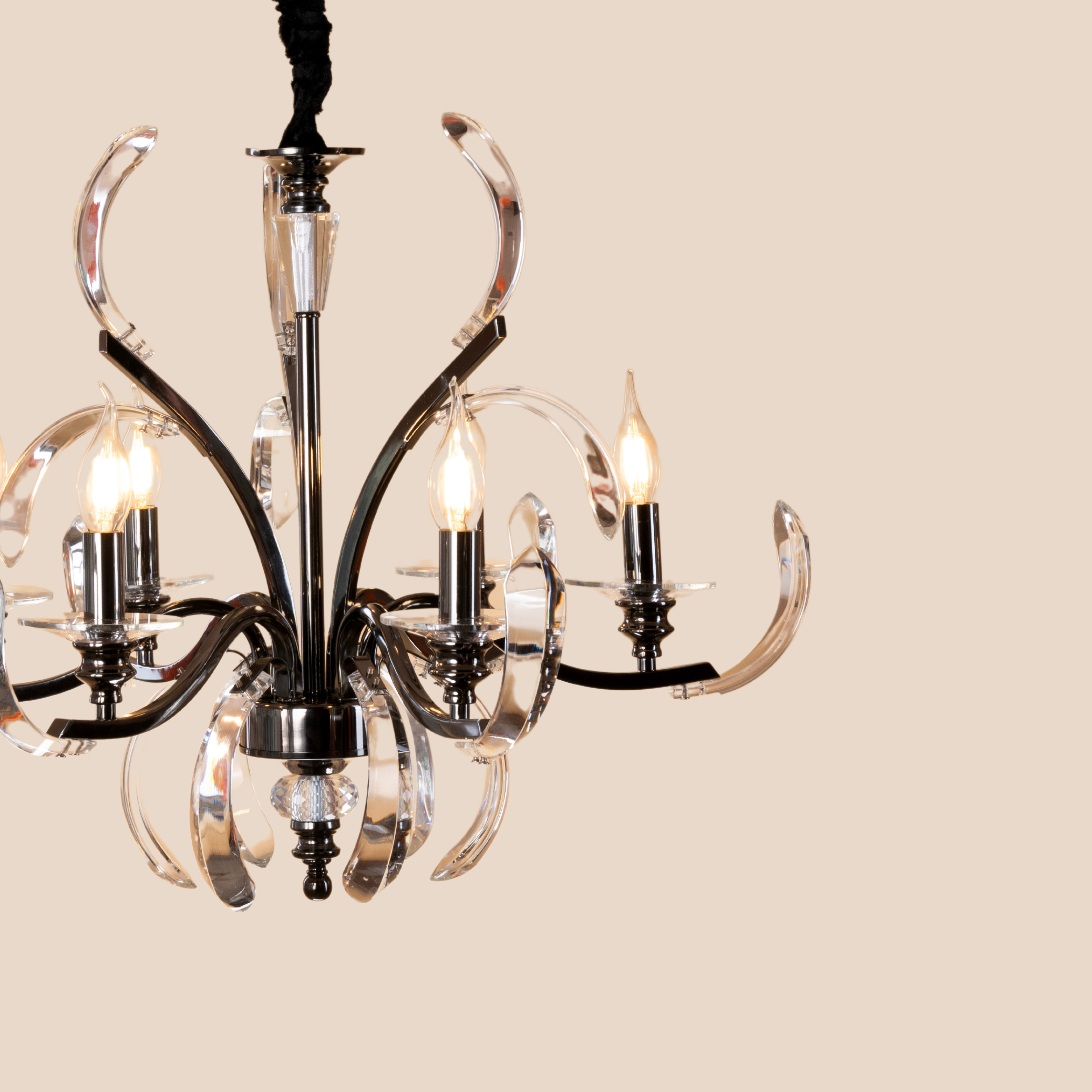 Crystal Arc Chandelier - Teenbatti
