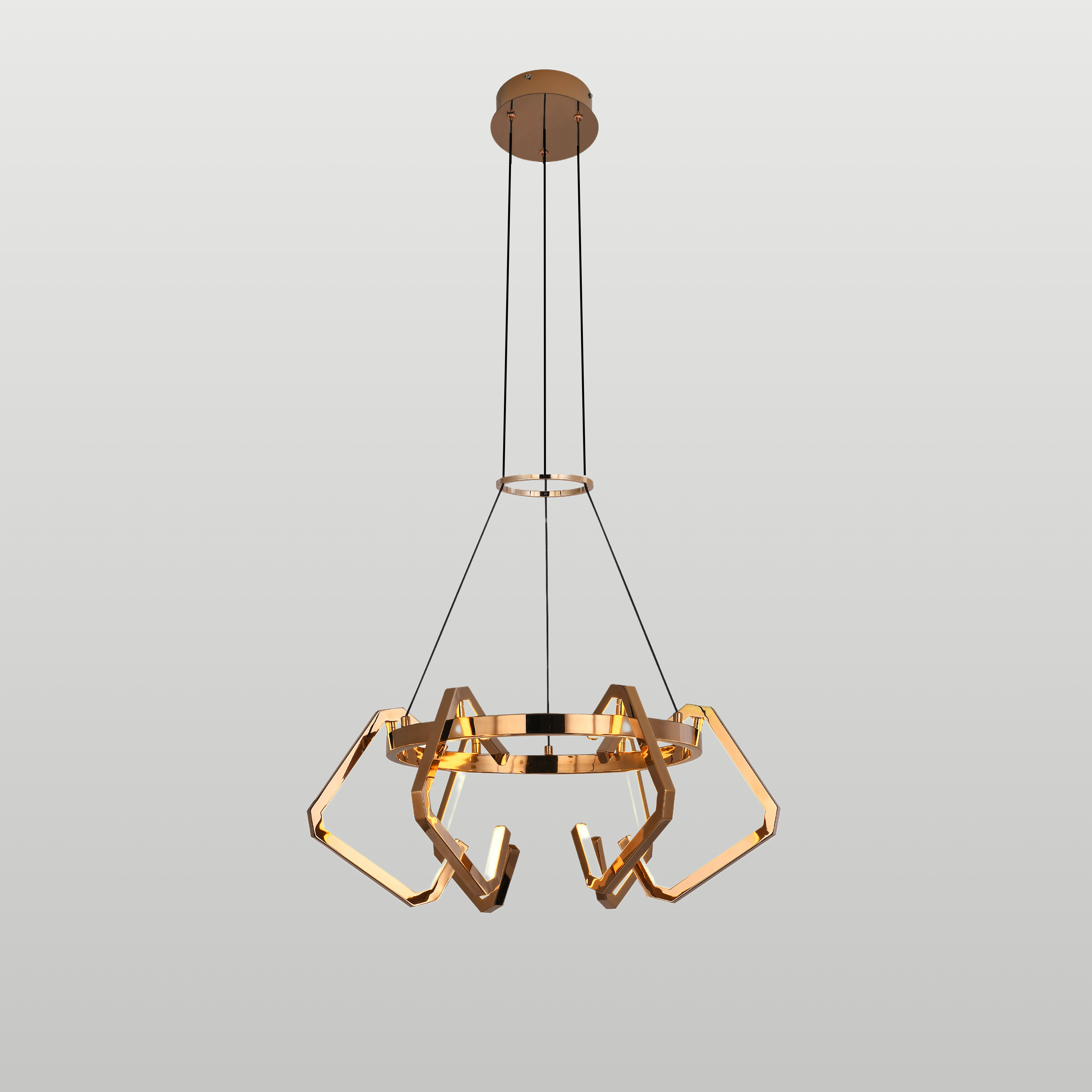 Geometric Harmony Chandelier - Teenbatti