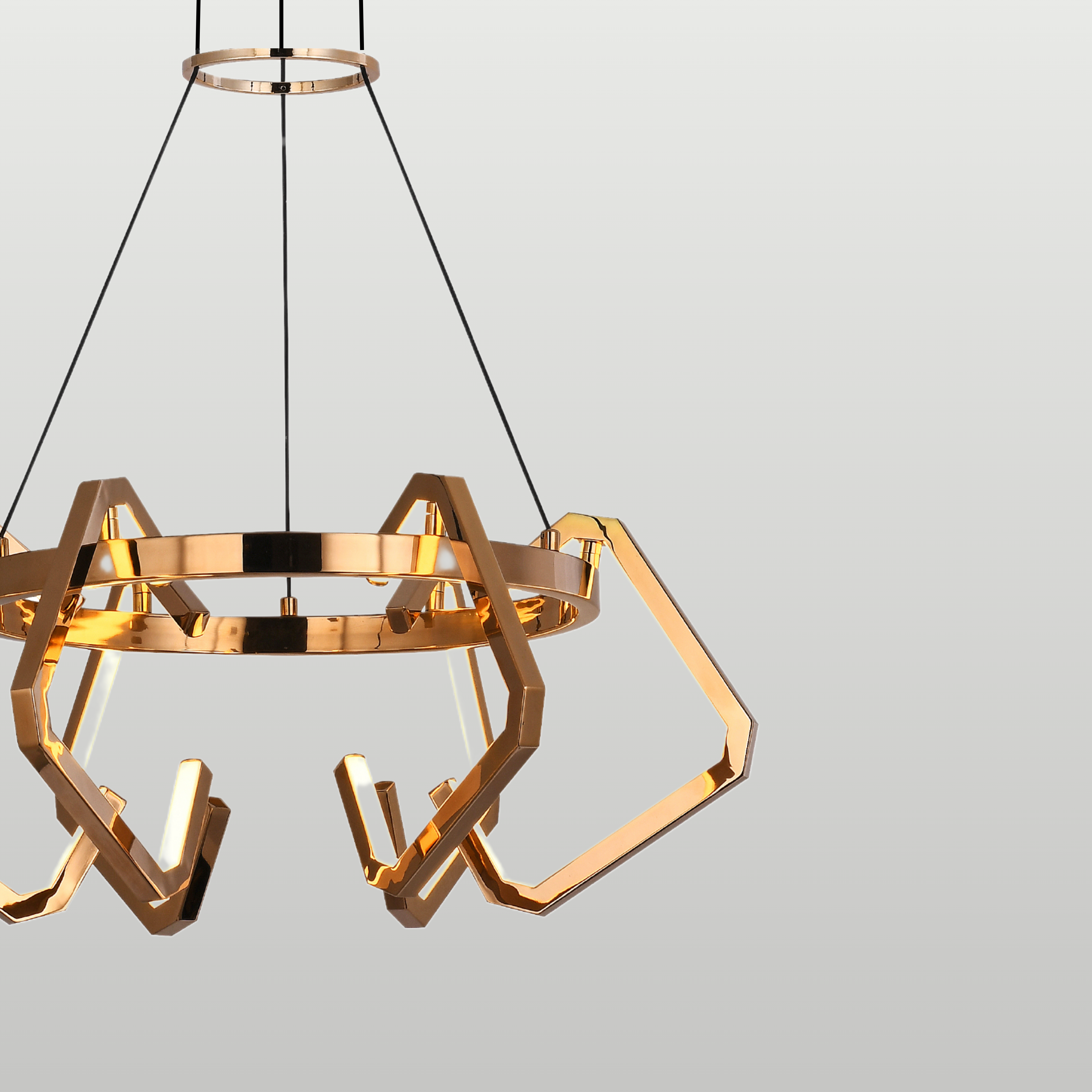Geometric Harmony Chandelier - Teenbatti