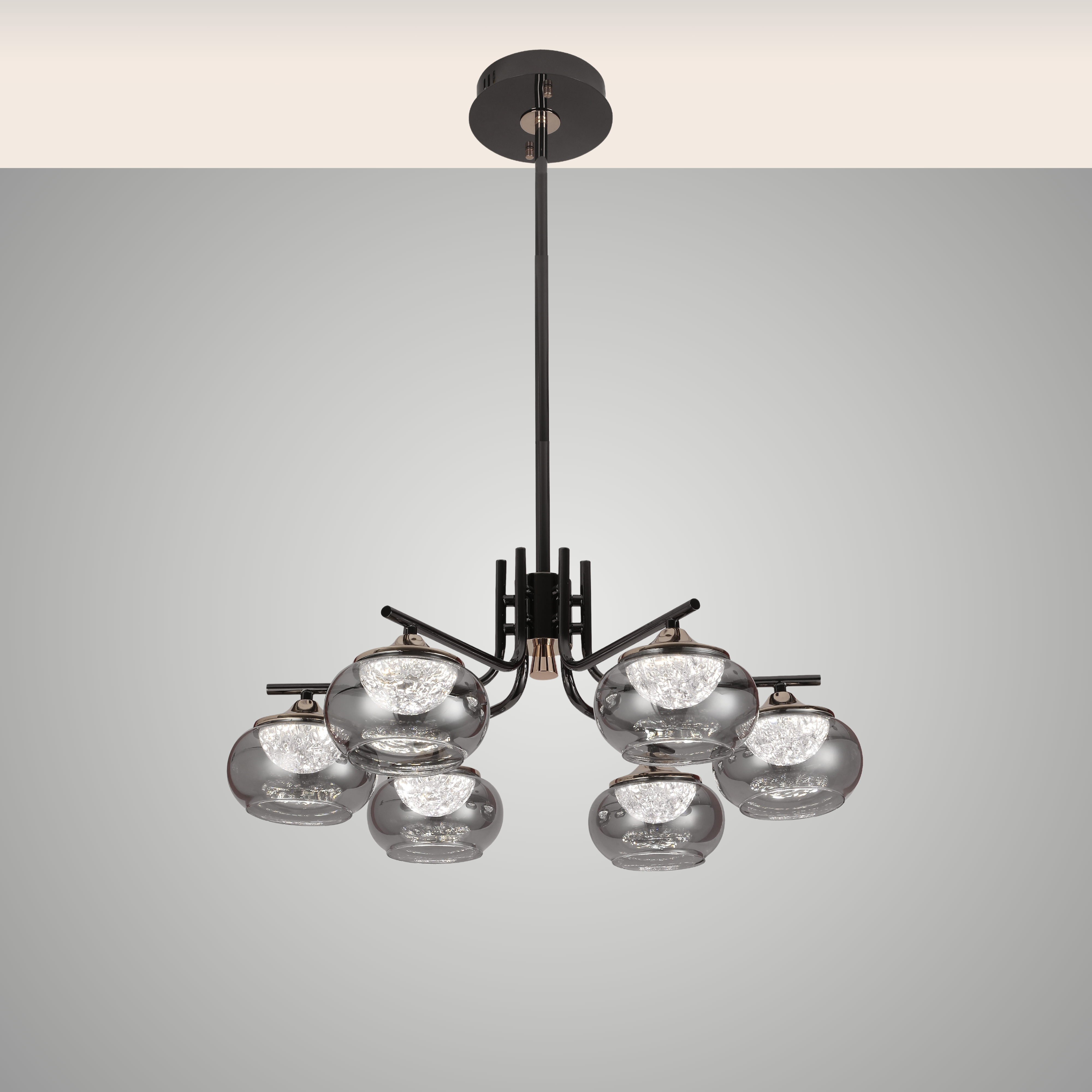 Smoked Ember Chandelier - Teenbatti
