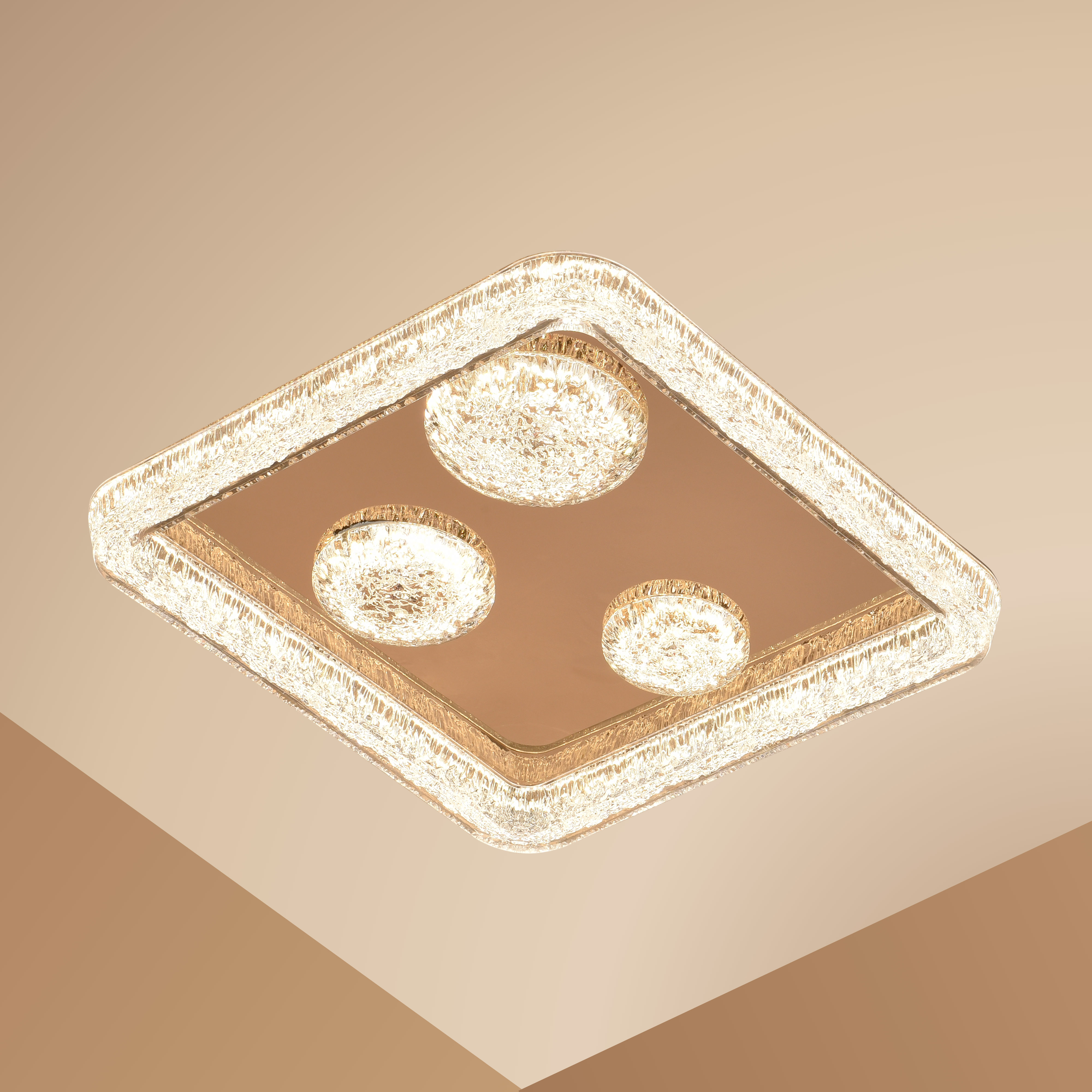 Icicle Bloom Square Ceiling Light - Teenbatti