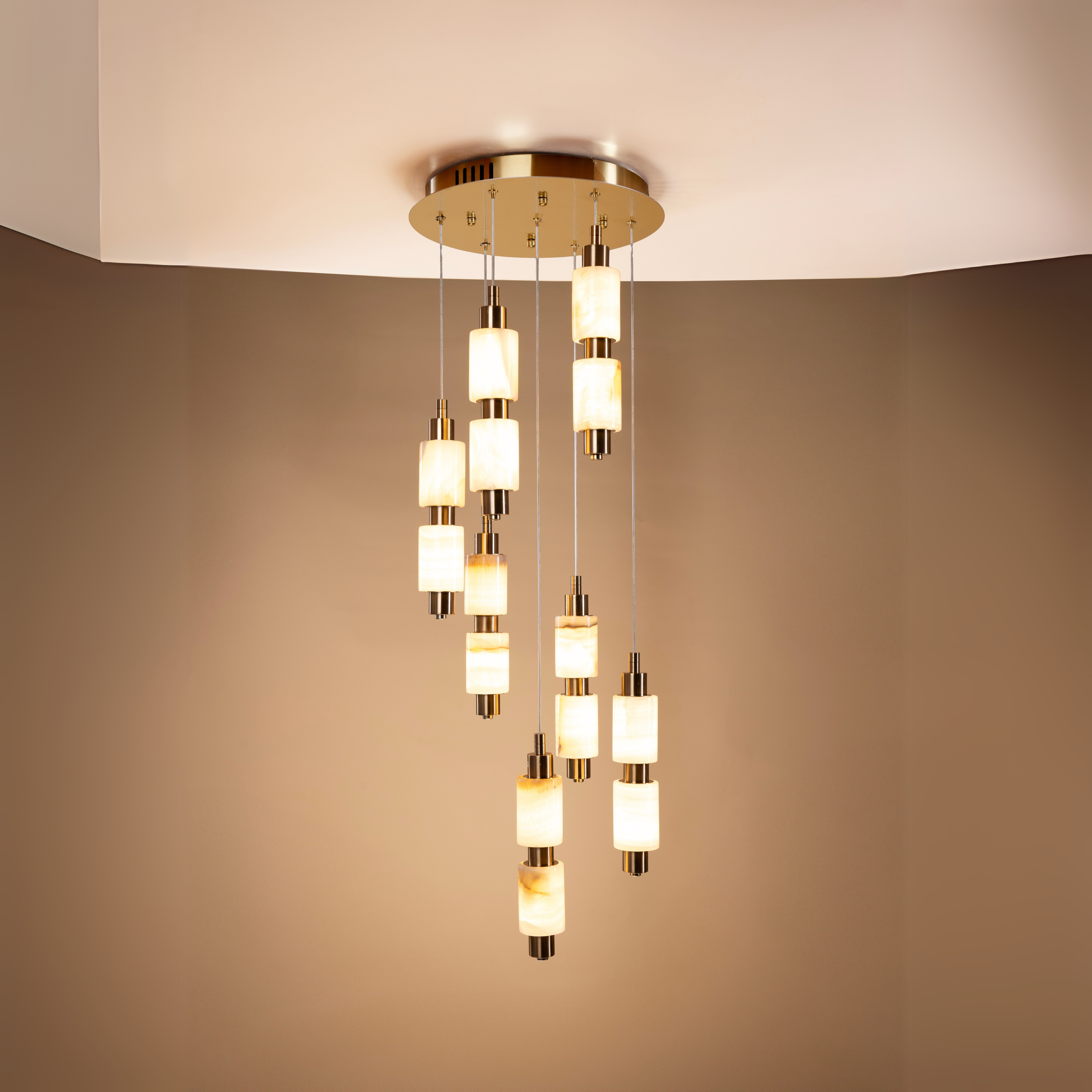 Cascading Onyx Hanging Light - Teenbatti