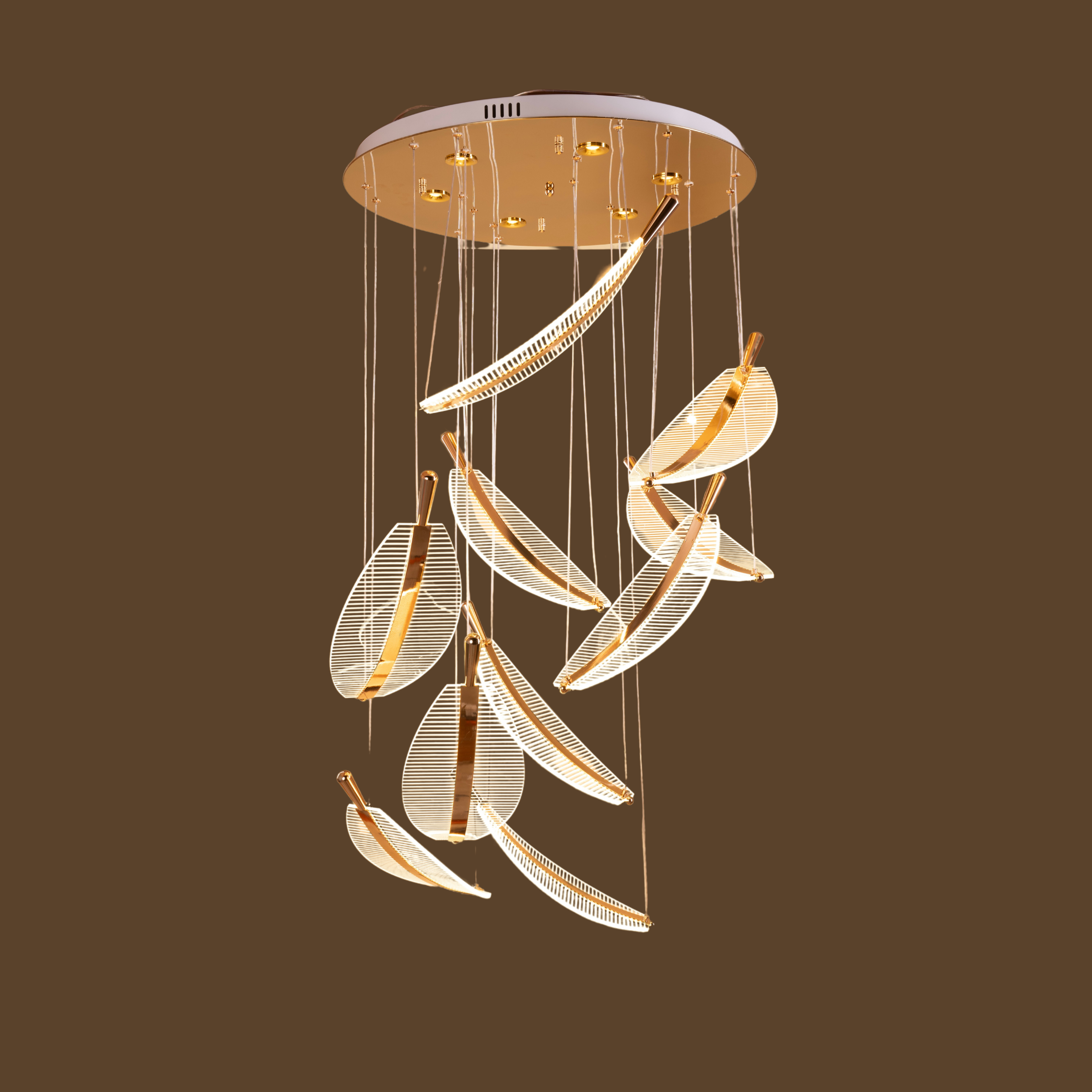 Golden Leaf Hanging Light - Teenbatti