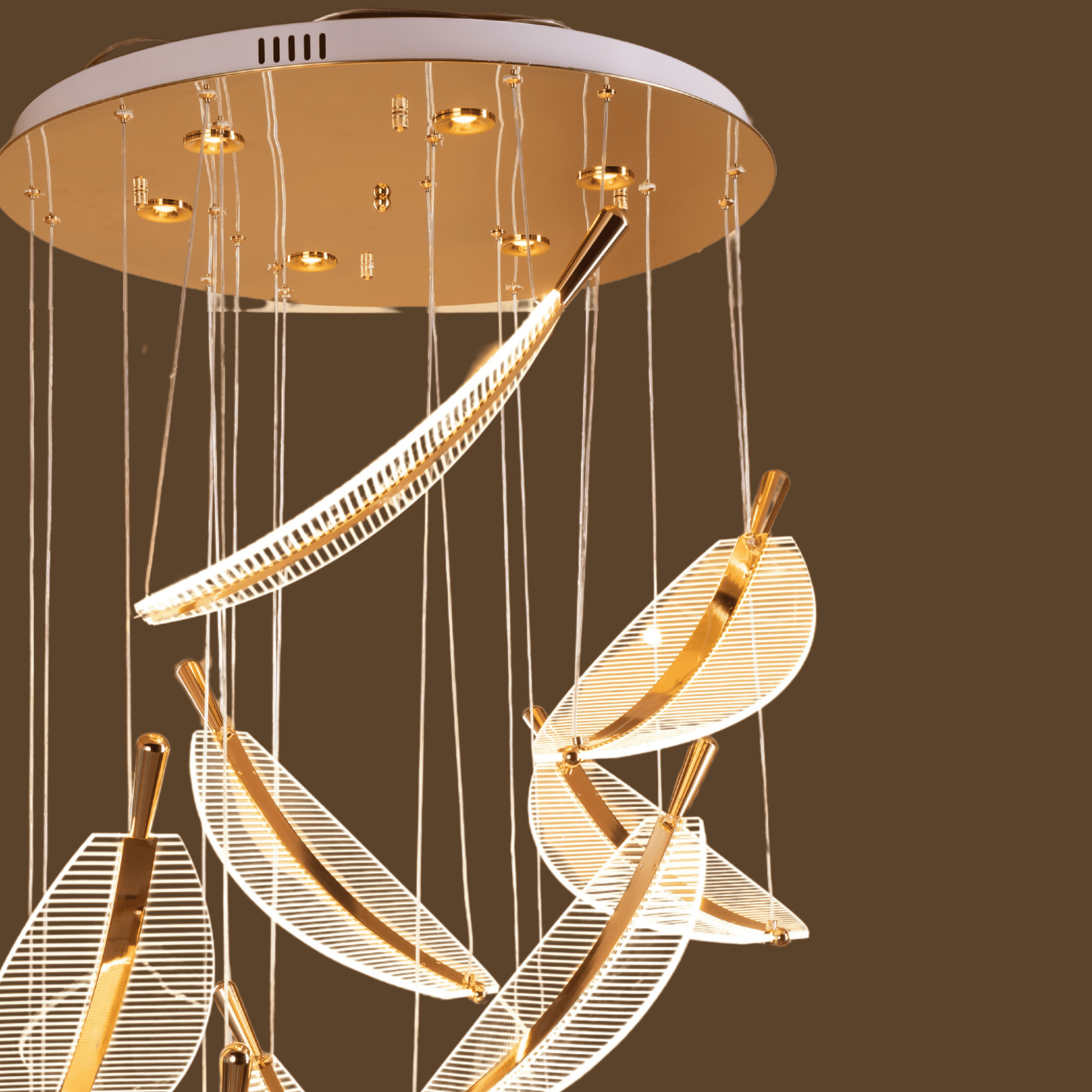 Golden Leaf Hanging Light - Teenbatti