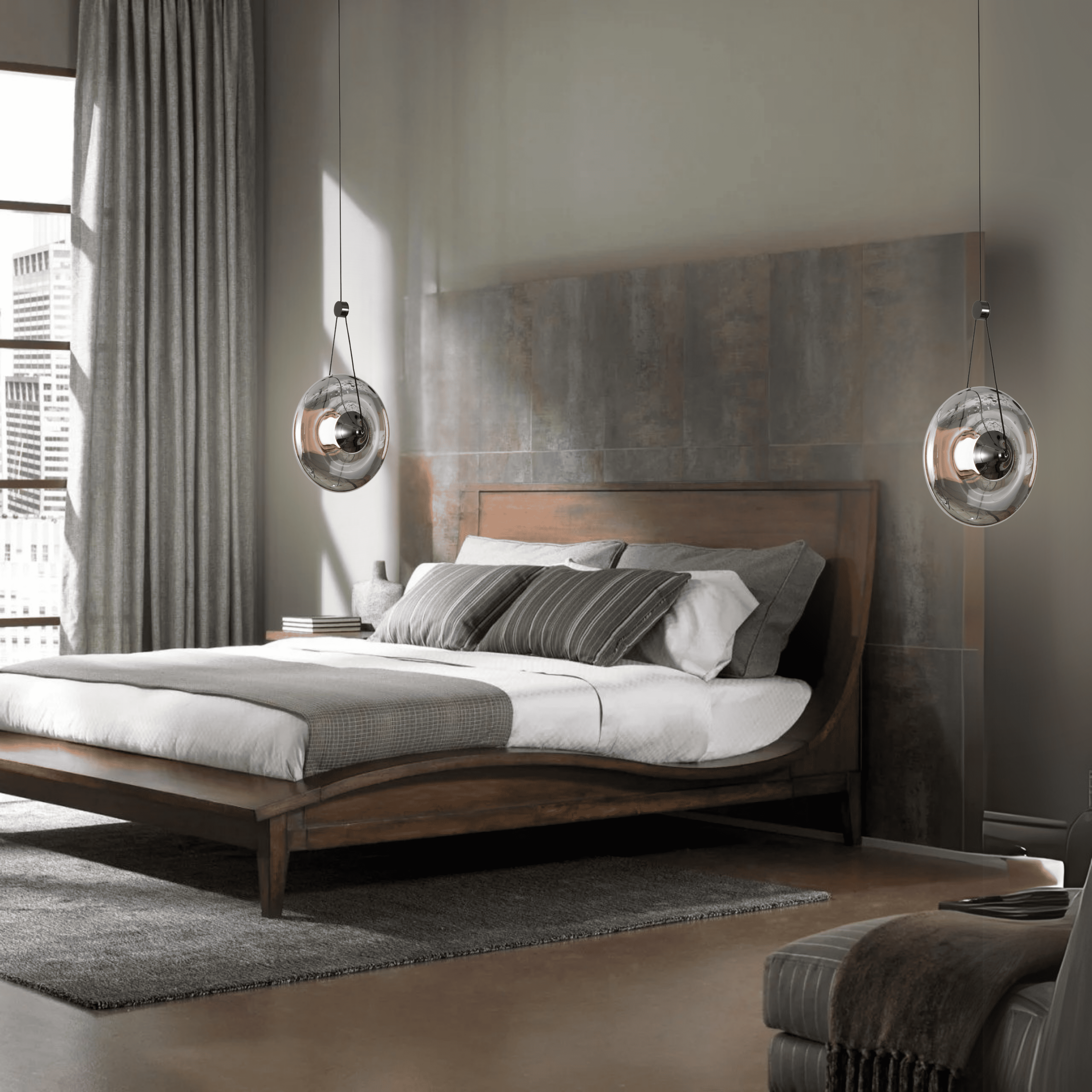 Duo Disc Hanging Light - Teenbatti