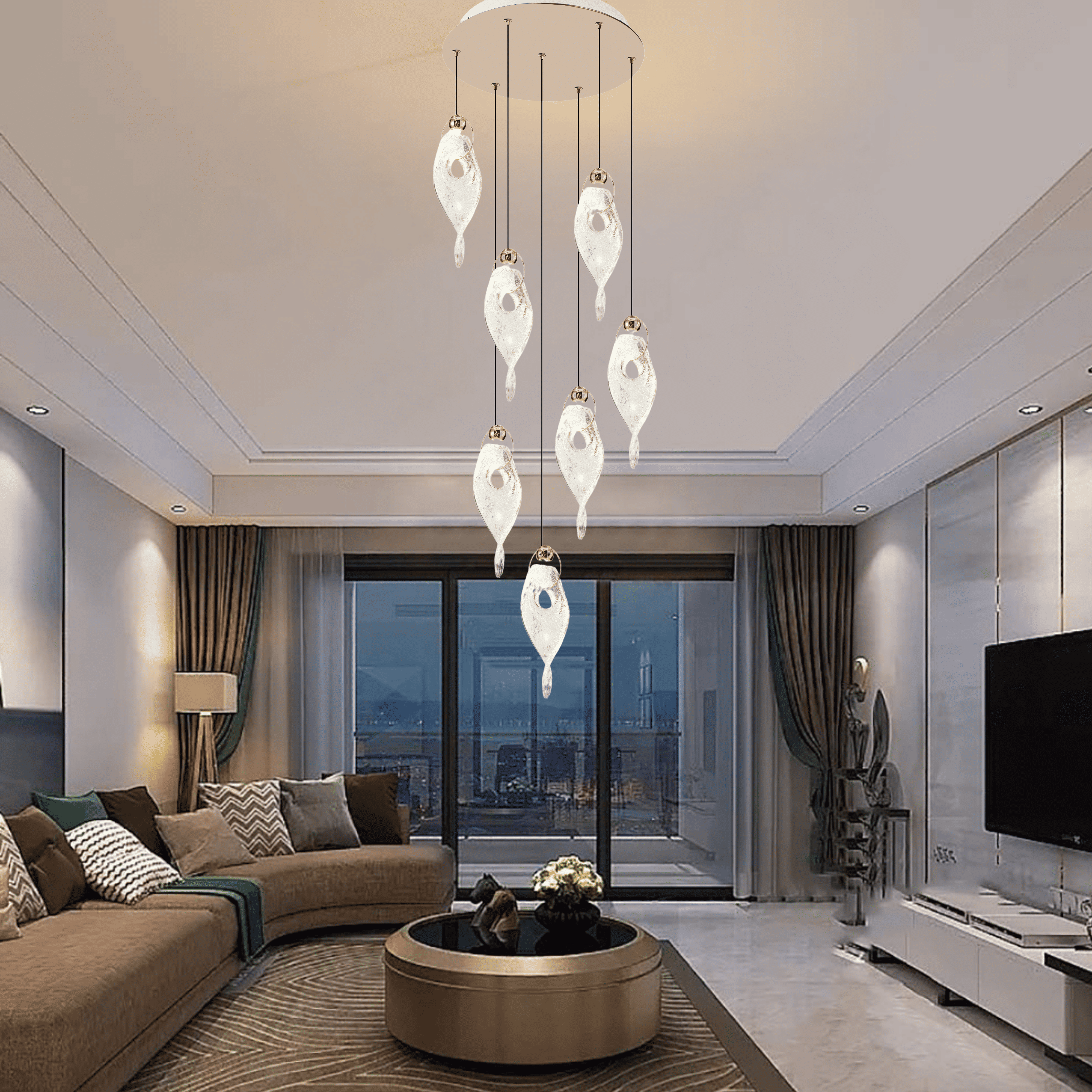 Glazing Drips Hanging Light - Teenbatti