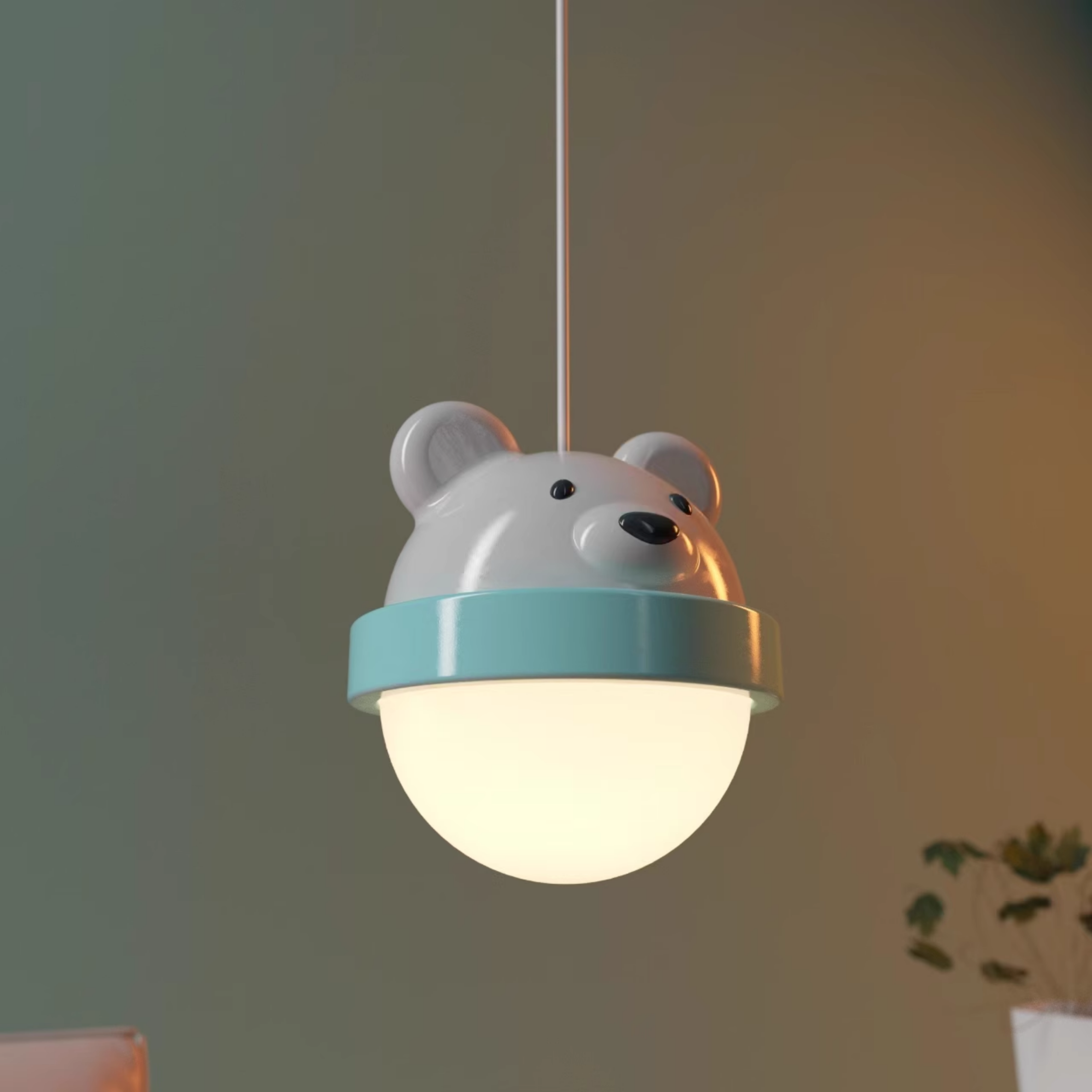 Cloud Bear Hanging Light - Teenbatti