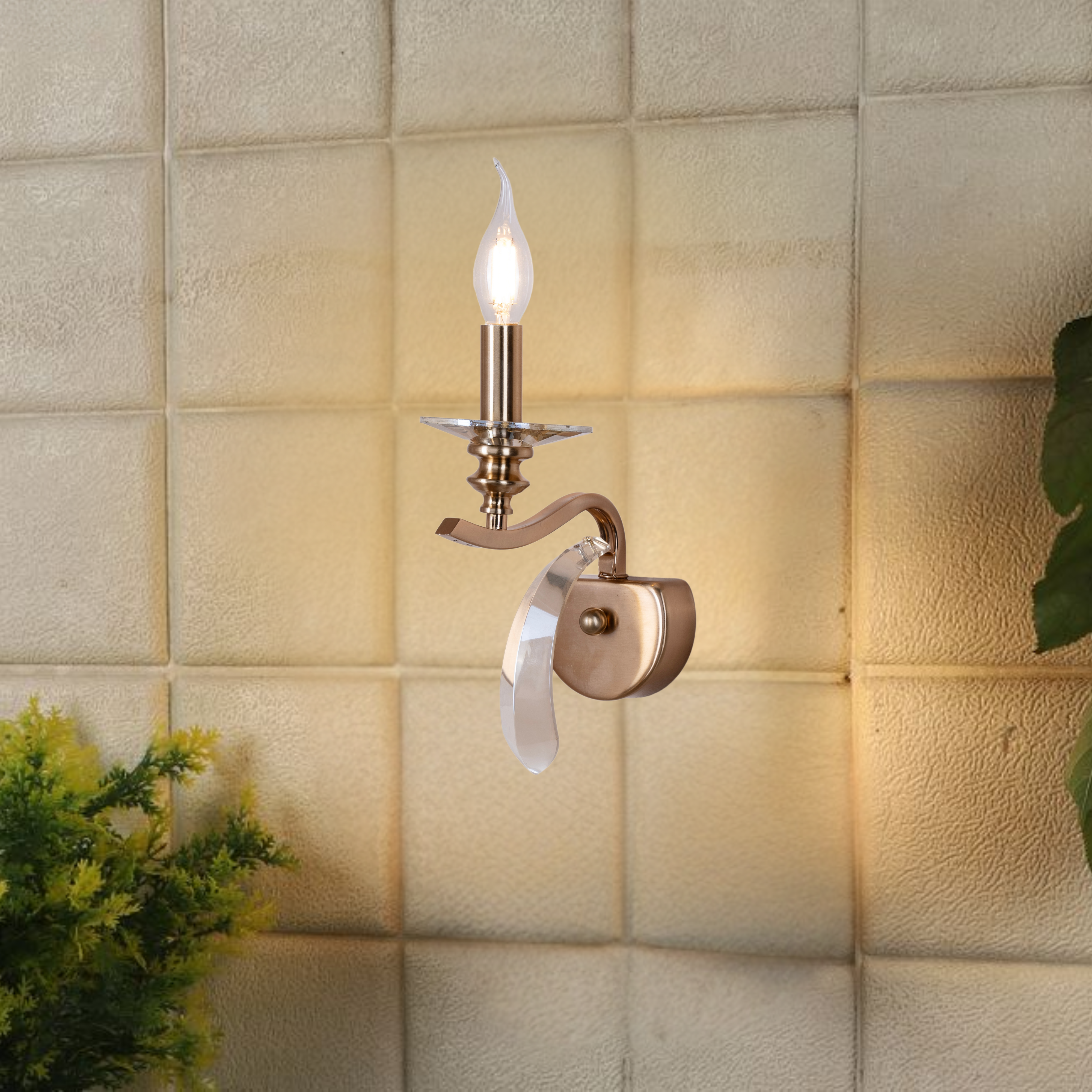 Crystal Arc Wall Light - Teenbatti