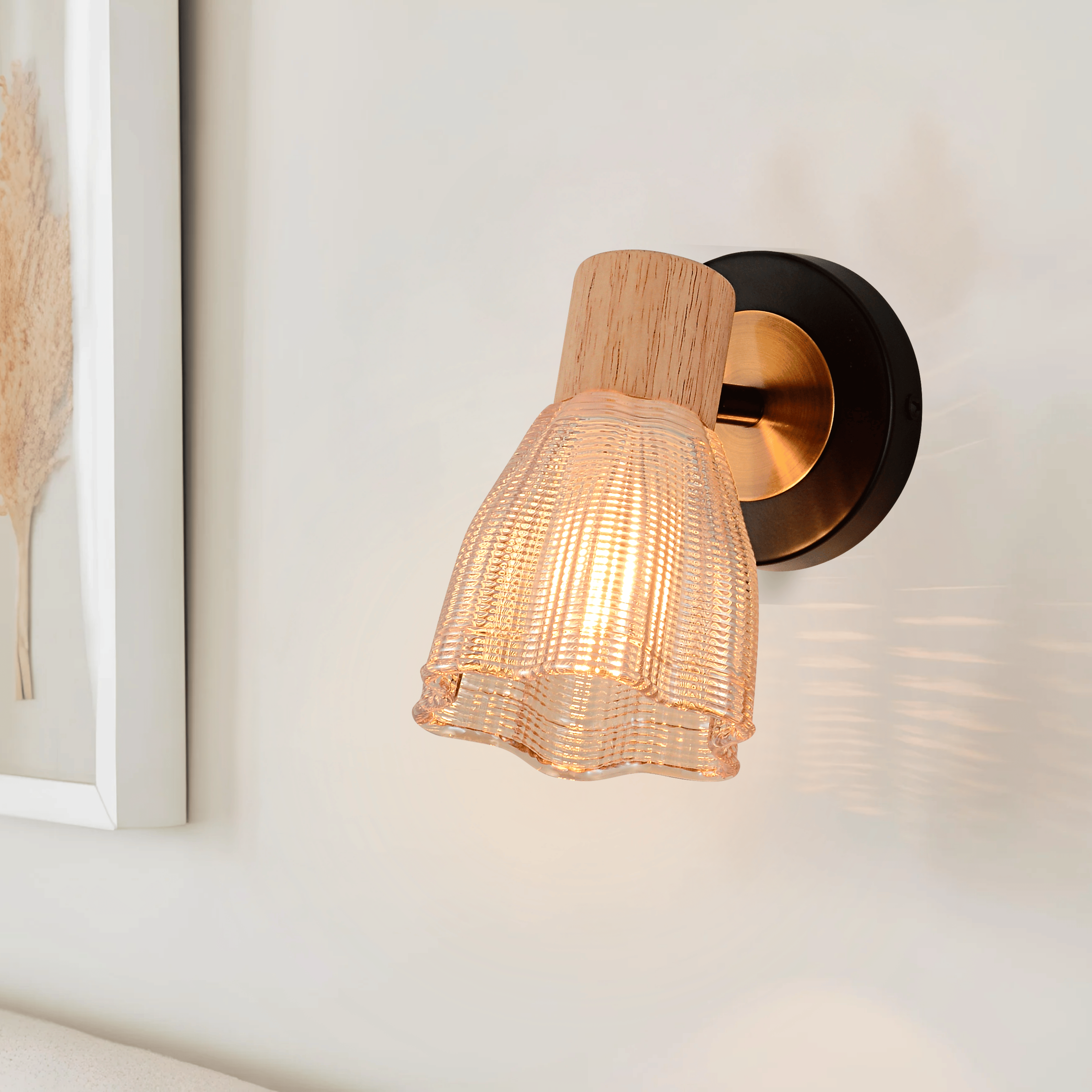 Flora Bloom Single Wall Light Amber