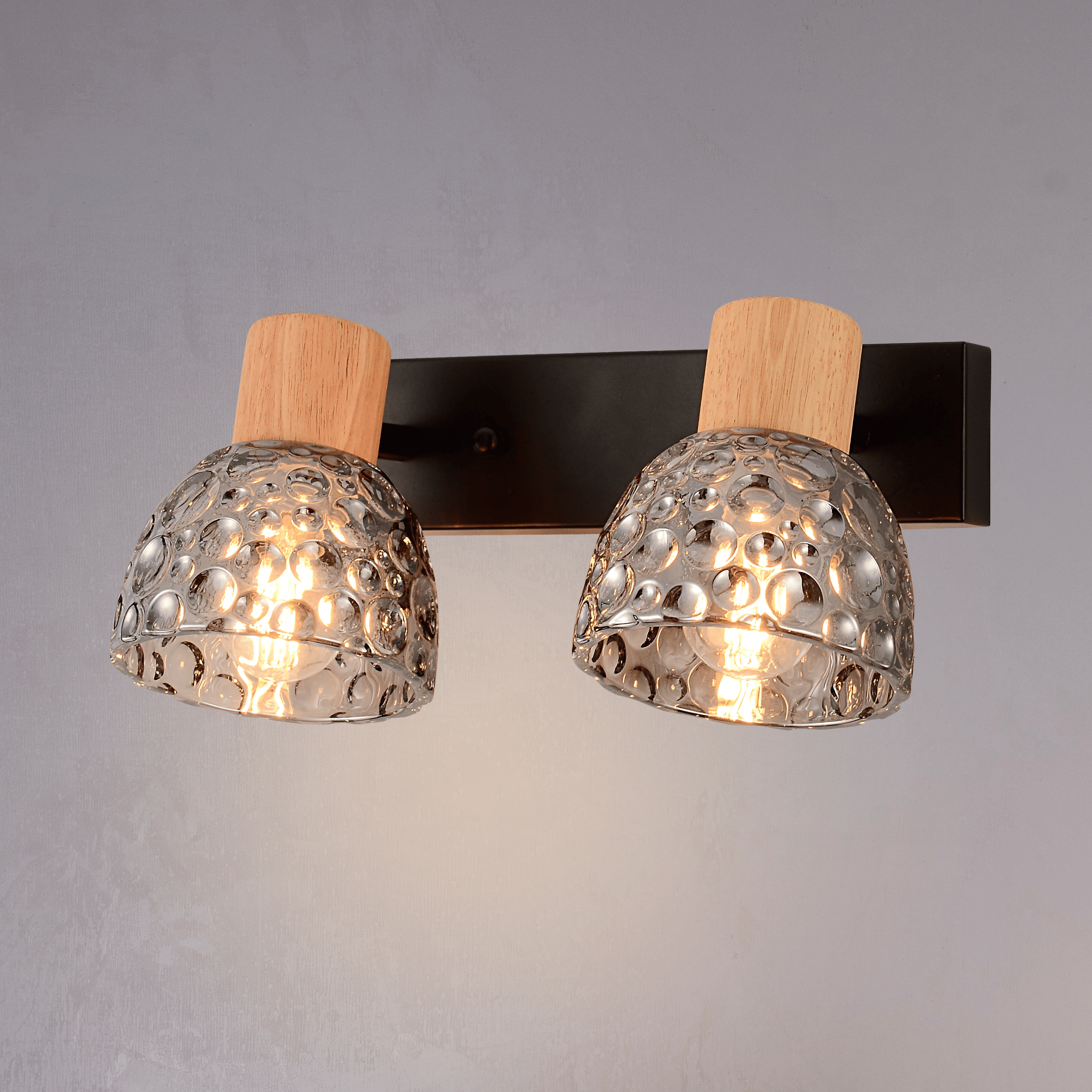 Bubble Bloom Double Wall Light Smoke Grey