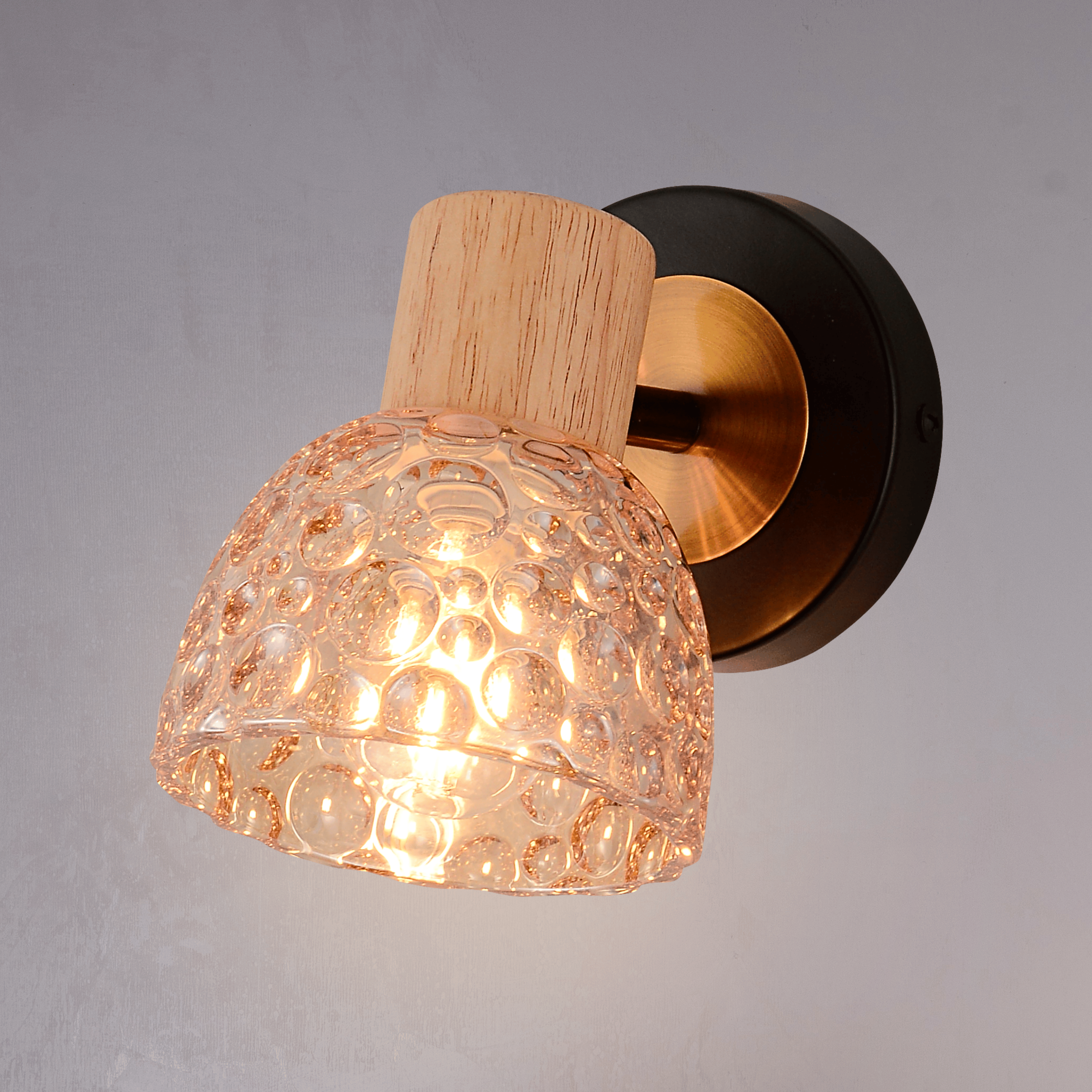 Bubble Bloom Single Wall Light Amber
