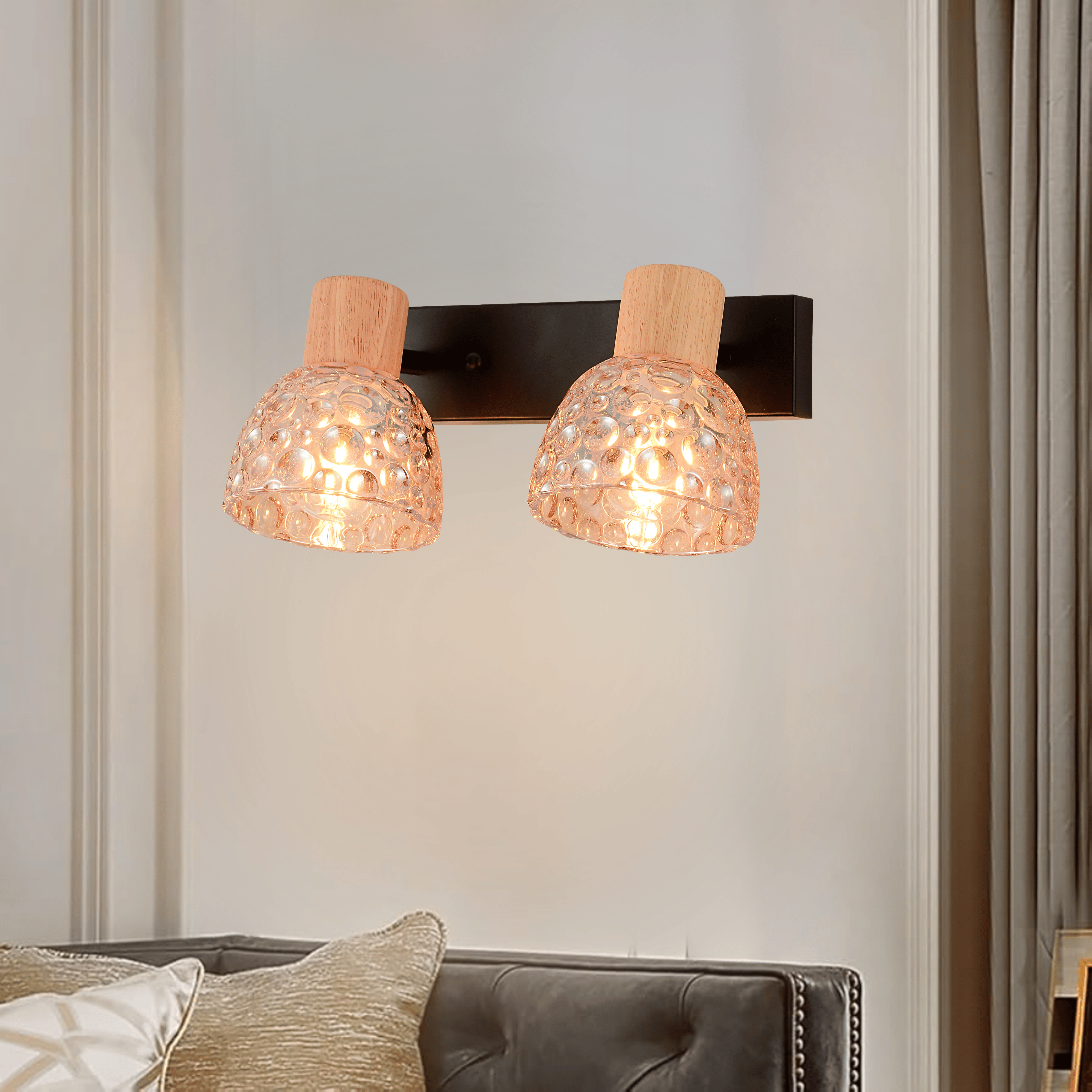 Bubble Bloom Double Wall Light Amber