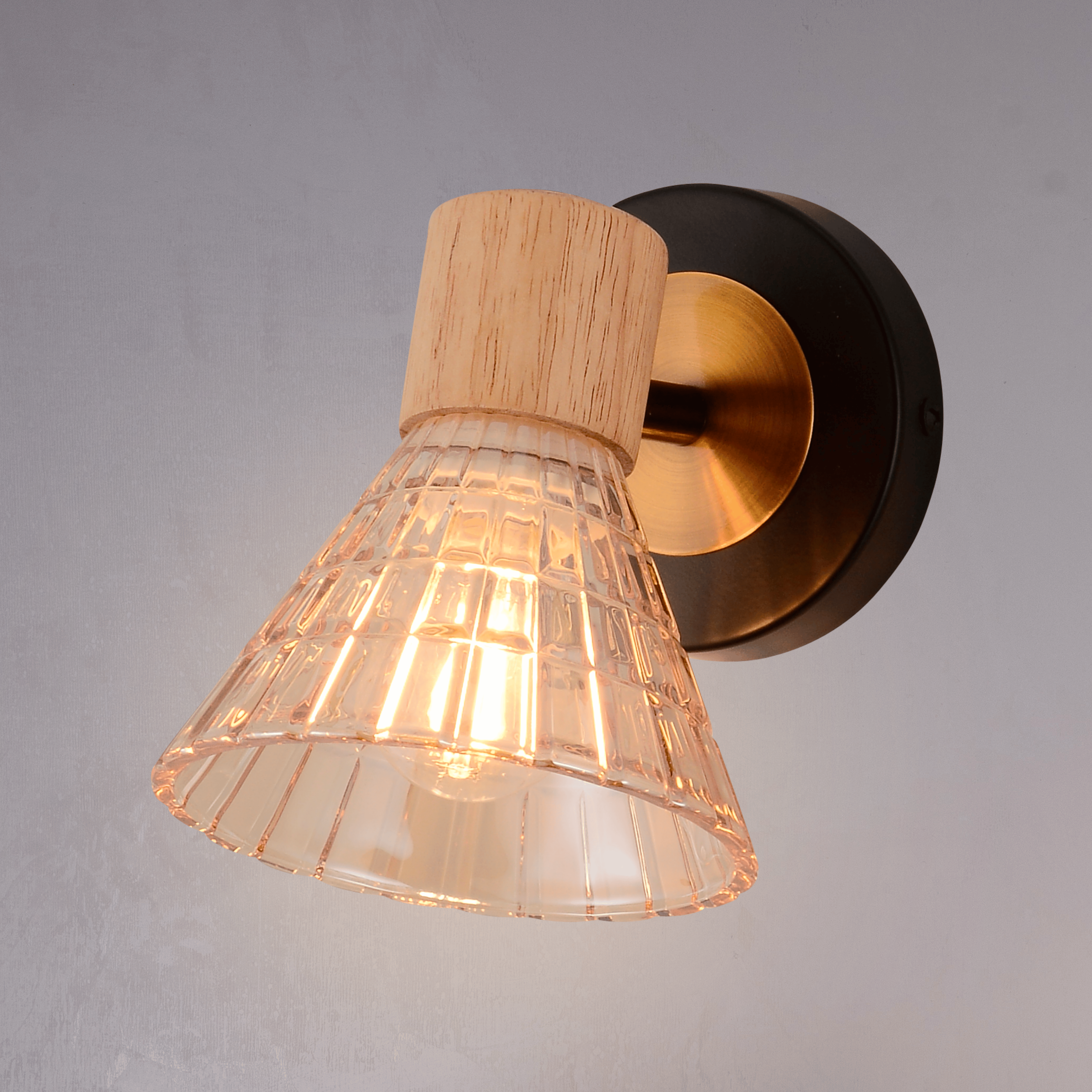 Auburn Cone Single Wall Light Amber
