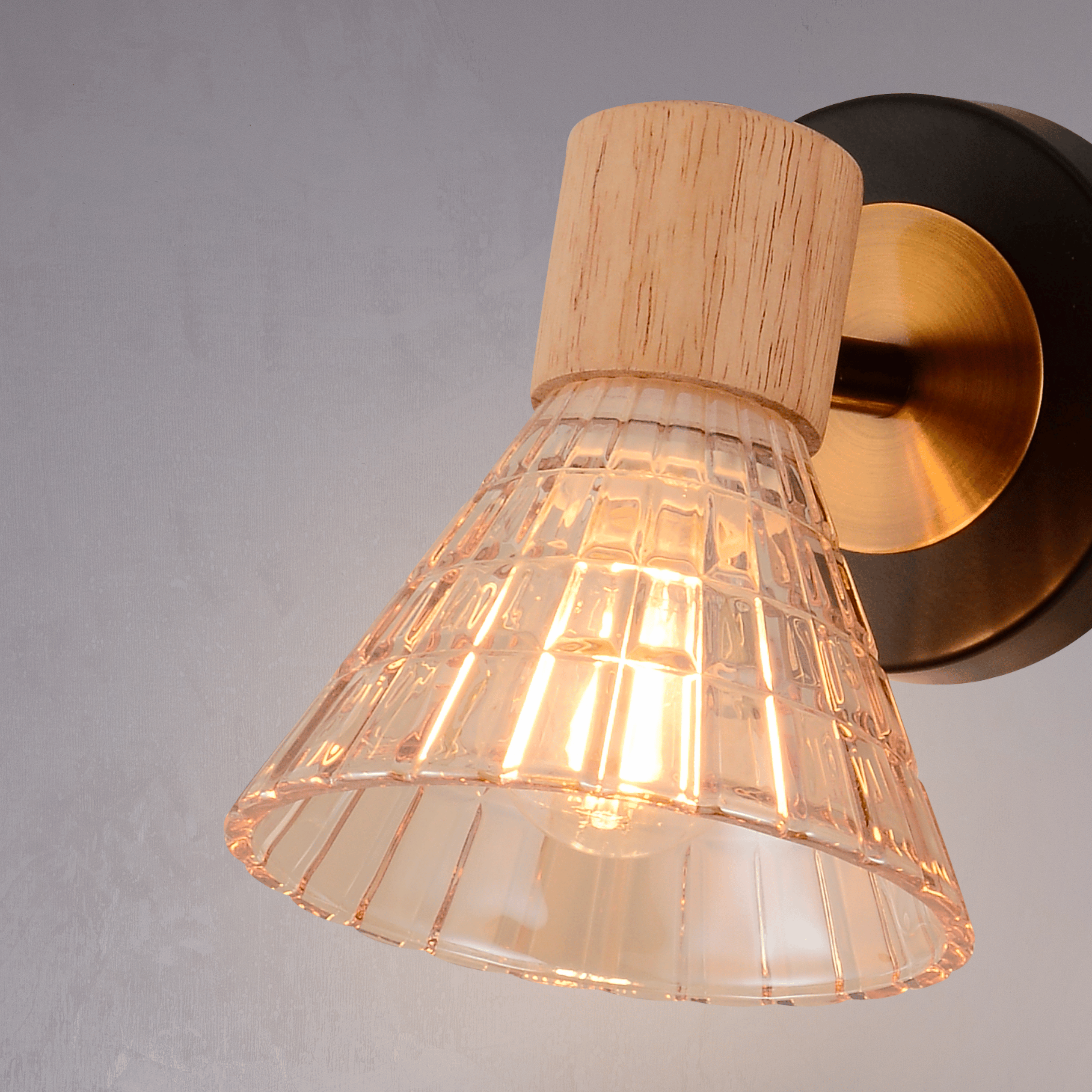 Auburn Cone Single Wall Light Amber