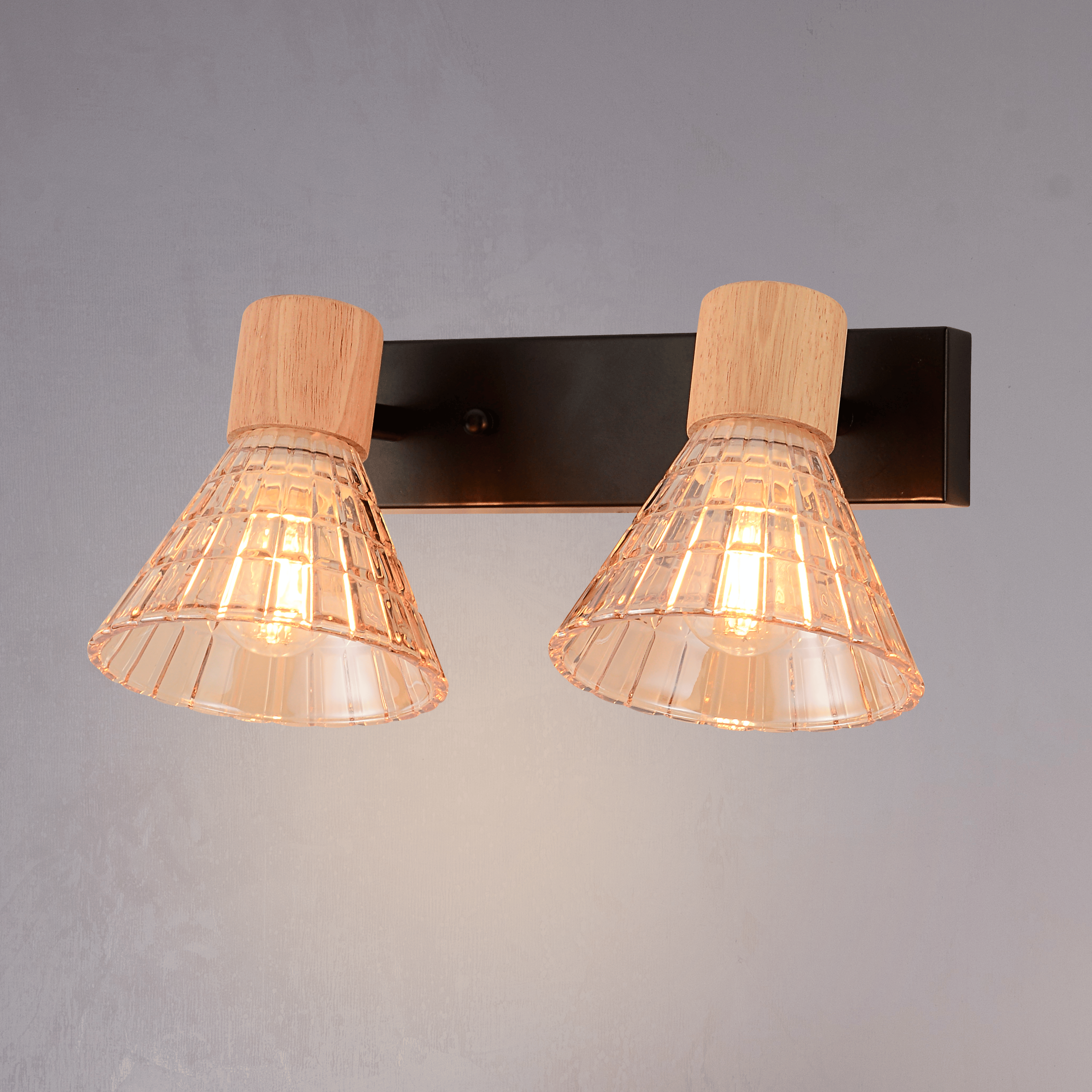 Auburn Cone Double Wall Light Amber