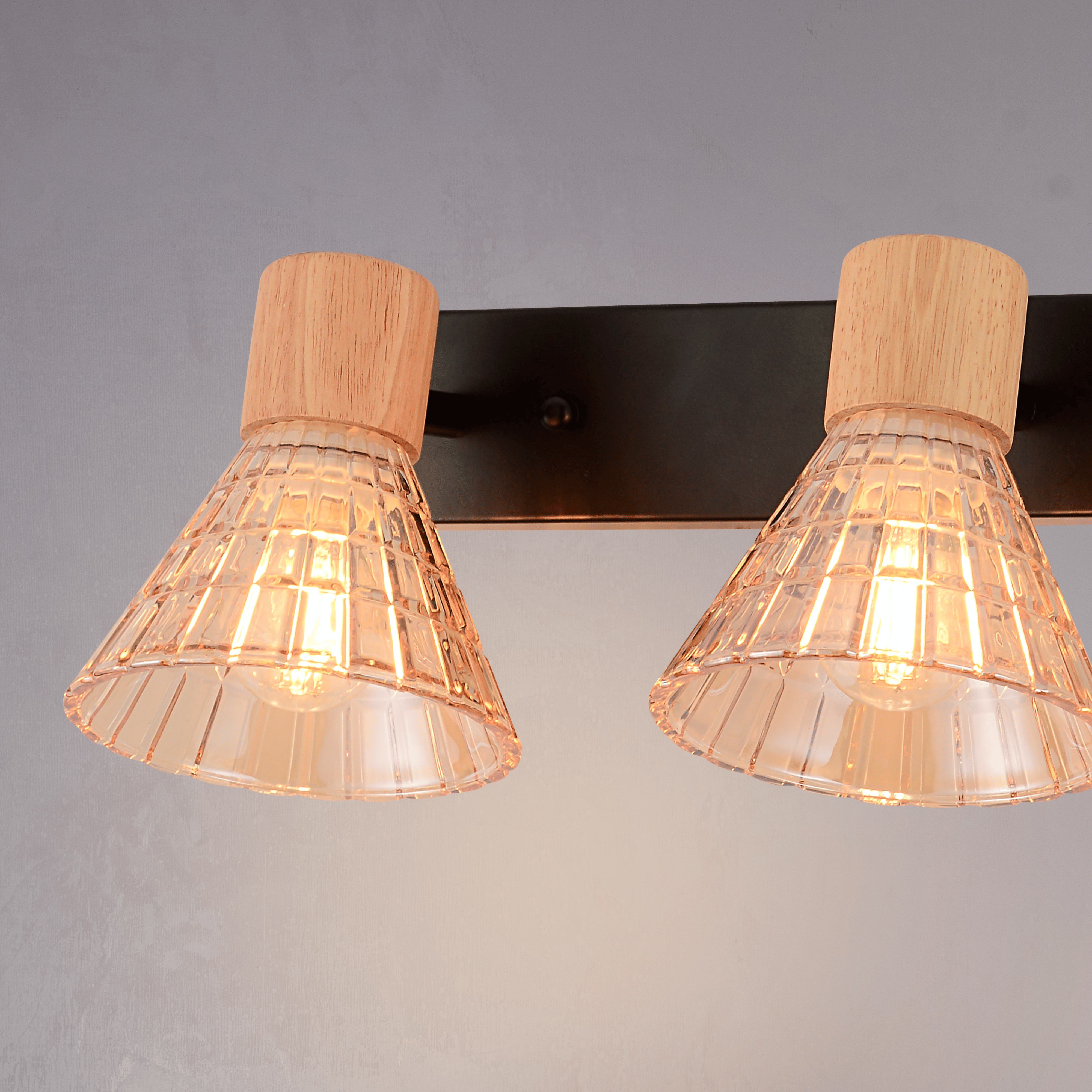 Auburn Cone Double Wall Light Amber