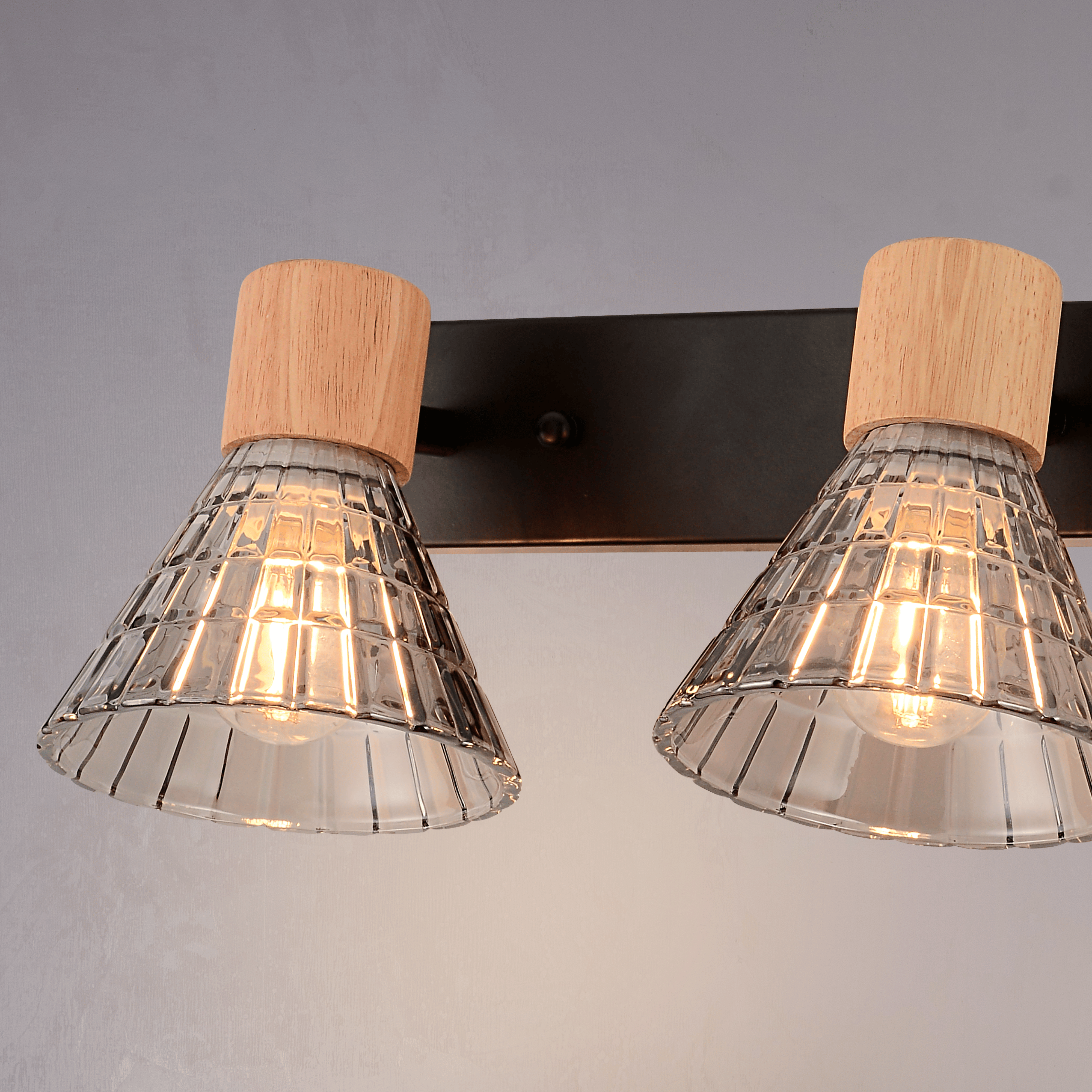 Auburn Cone Double Wall Light Smoke Grey