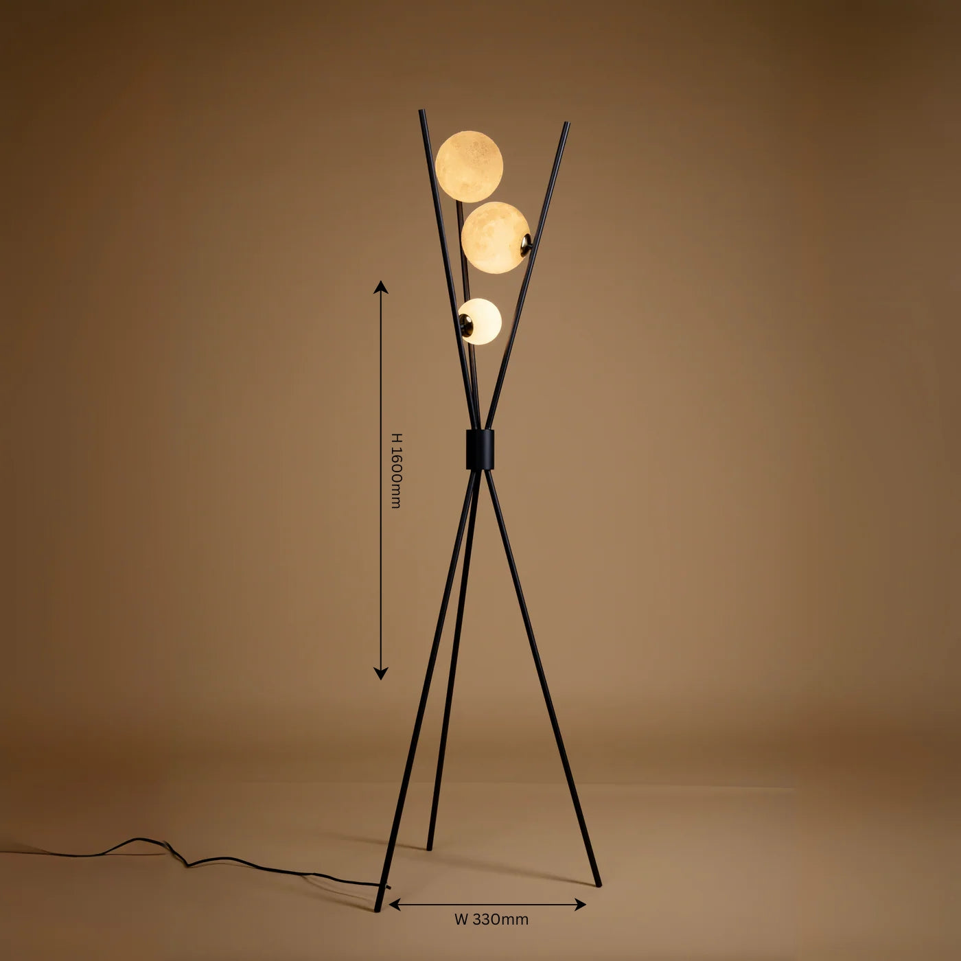 Tripod Moon Floor Lamp - Teenbatti