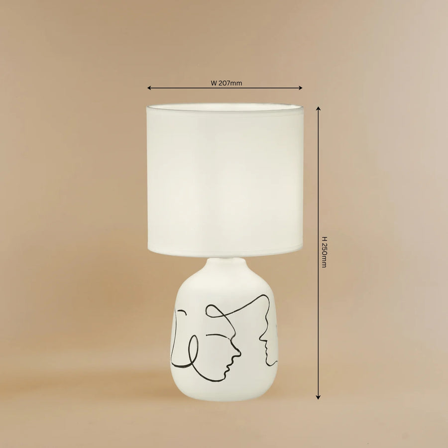 Abstract Faces Table Lamp