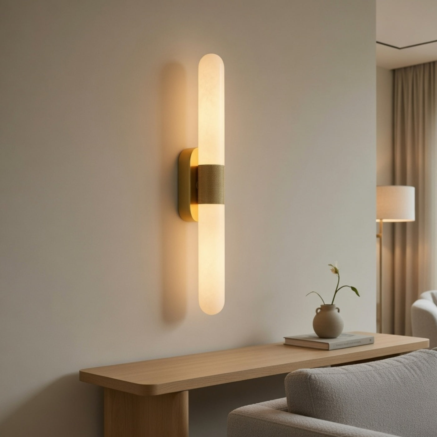 The Alabaster Wand Wall Light