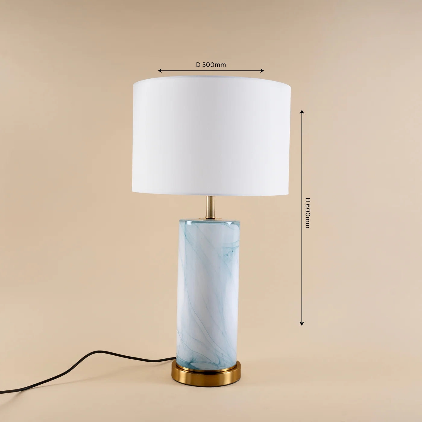Aqua Marble Table Lamp - Teenbatti