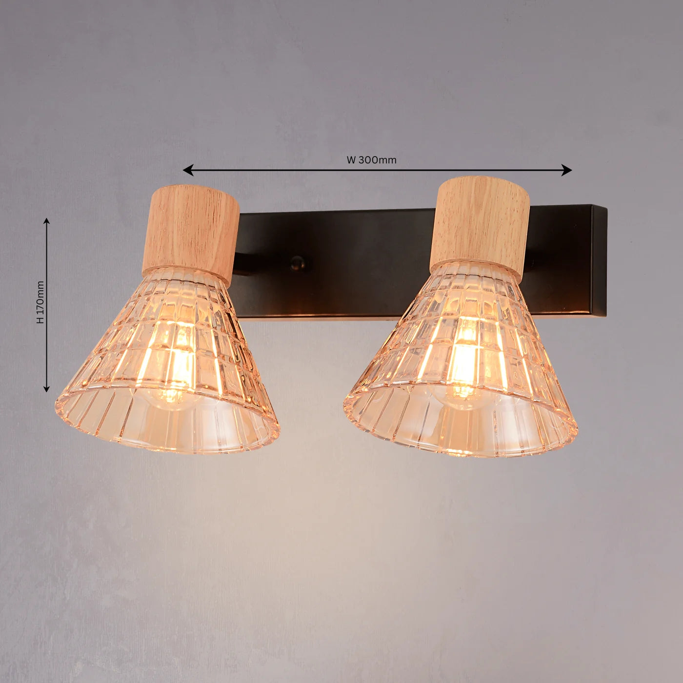 Auburn Cone Double Wall Light - Teenbatti