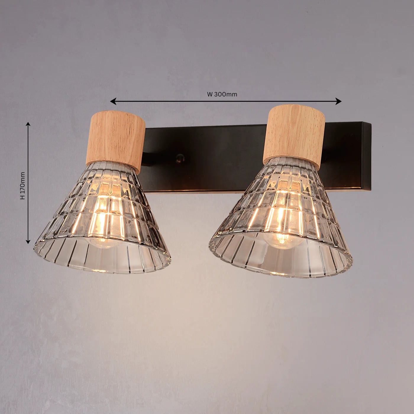 Auburn Cone Double Wall Light - Teenbatti