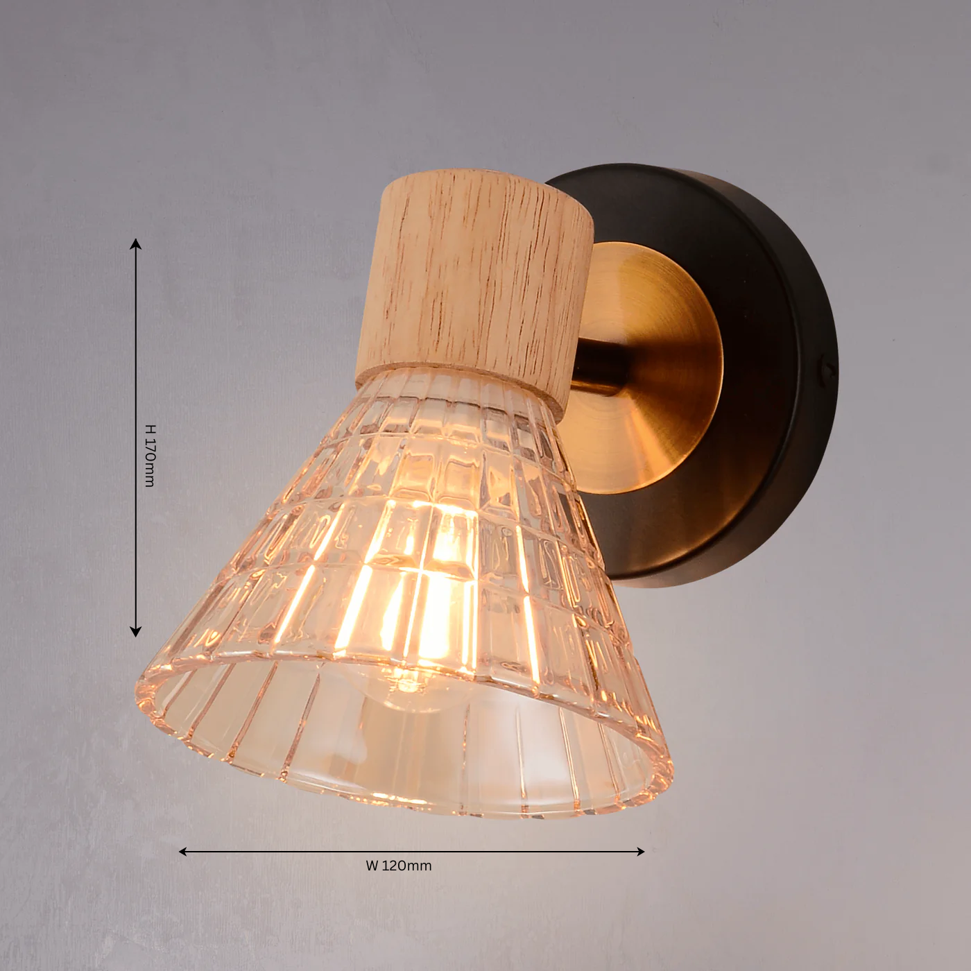Auburn Cone Single Wall Light - Teenbatti