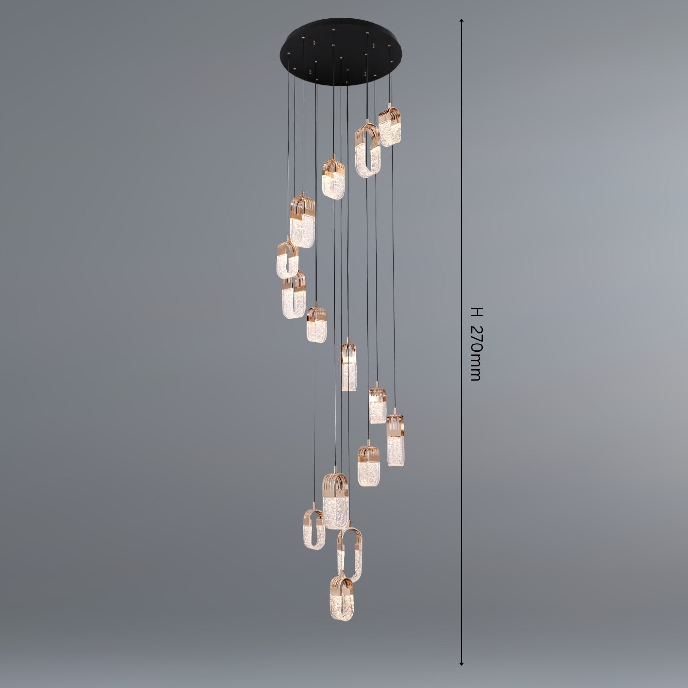 The Helix Closed Multi Drop Pendant
