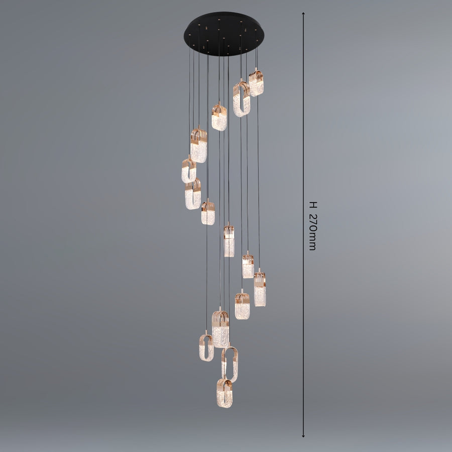 The Helix Closed Multi Drop Pendant