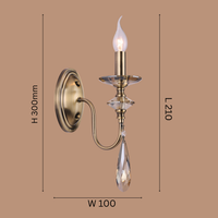 The Heirloom Grace Wall Light (Smoke Edition)