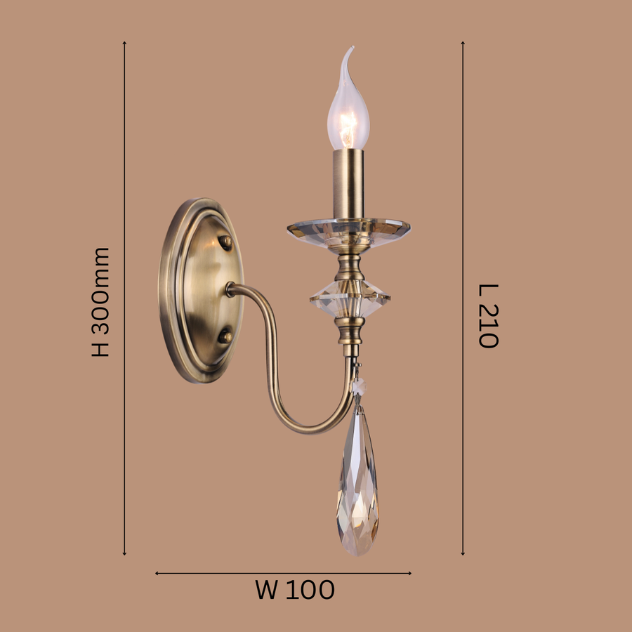 The Heirloom Grace Wall Light (Smoke Edition)