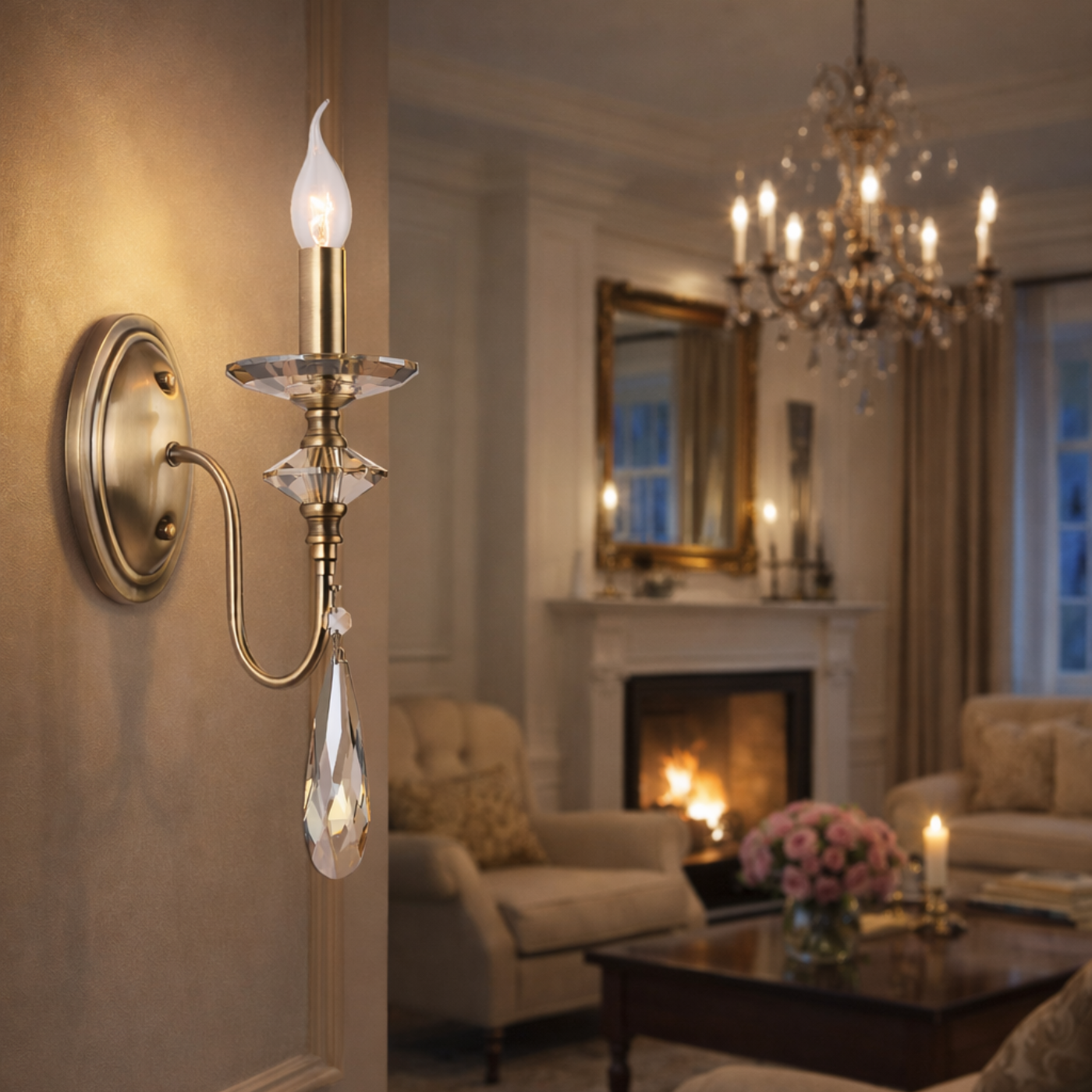 The Heirloom Grace Wall Light (Smoke Edition)