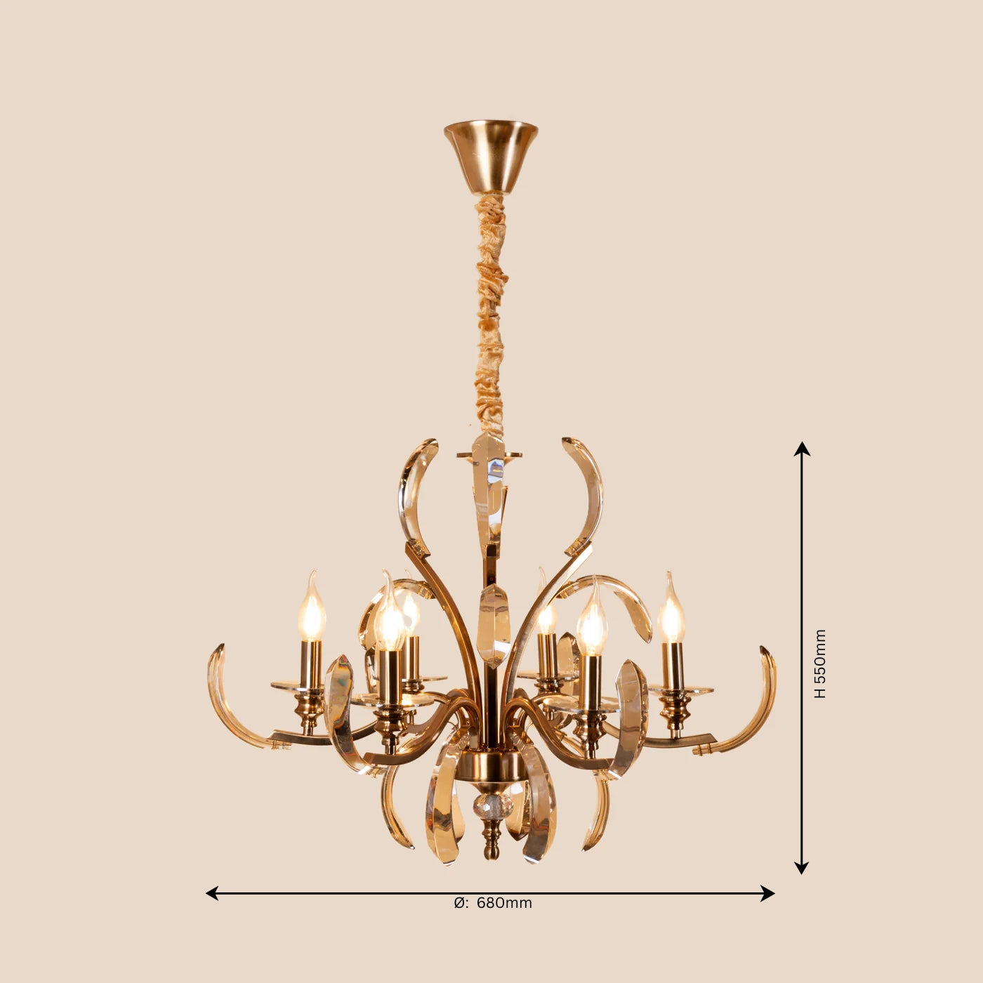 Crystal Arc Chandelier